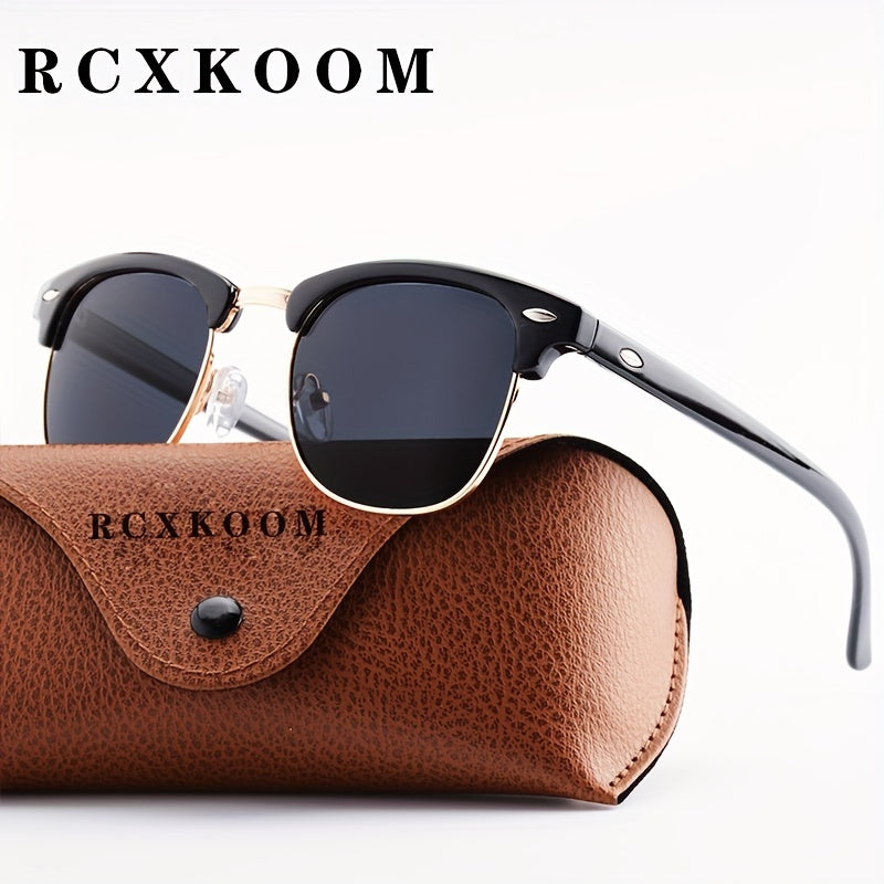 Classic Trendy Retro Eyebrow Design Polarized Sunglasses, For Men Women Outdoor Sports Party Vacation Travel Driving Fishing Supplies Photo Props, Ideal Choice For Gifts