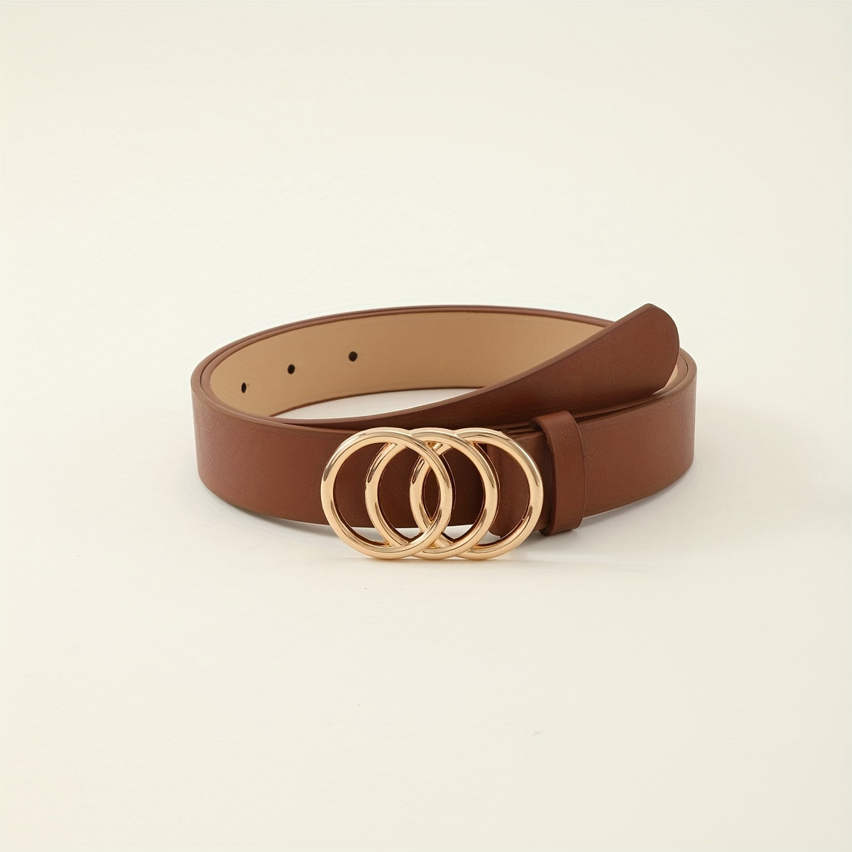 3pcs PU Leather Belts For Women Skinny Waist Belts With Metal Buckle Solid Color Simple Pin Buckle Thin Belt For Pants Jeans Dresses