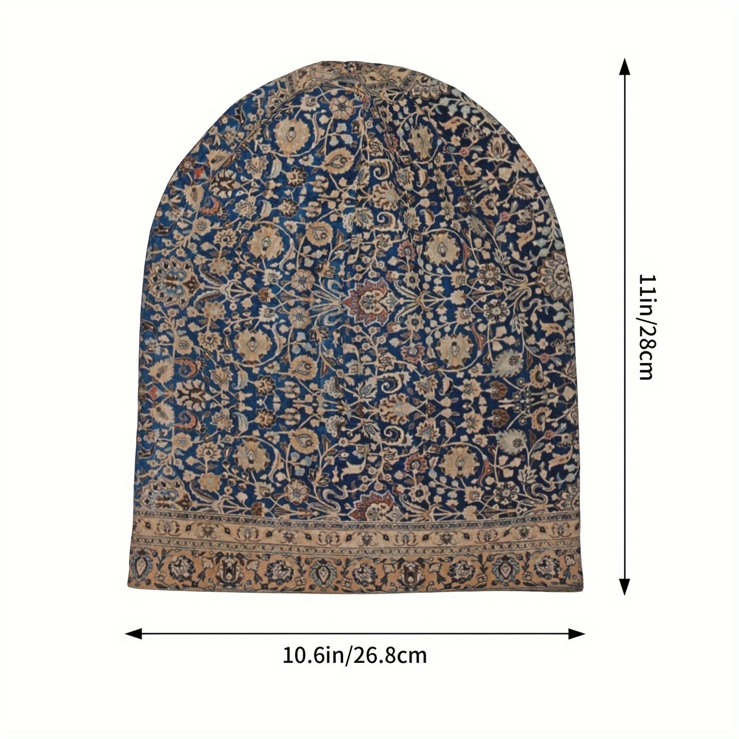 Hat Antique Tabriz Persian Rug Outdoor Caps for Men Women Bohemian Boho Style Skullies Ski Caps Soft Bonnet Hats