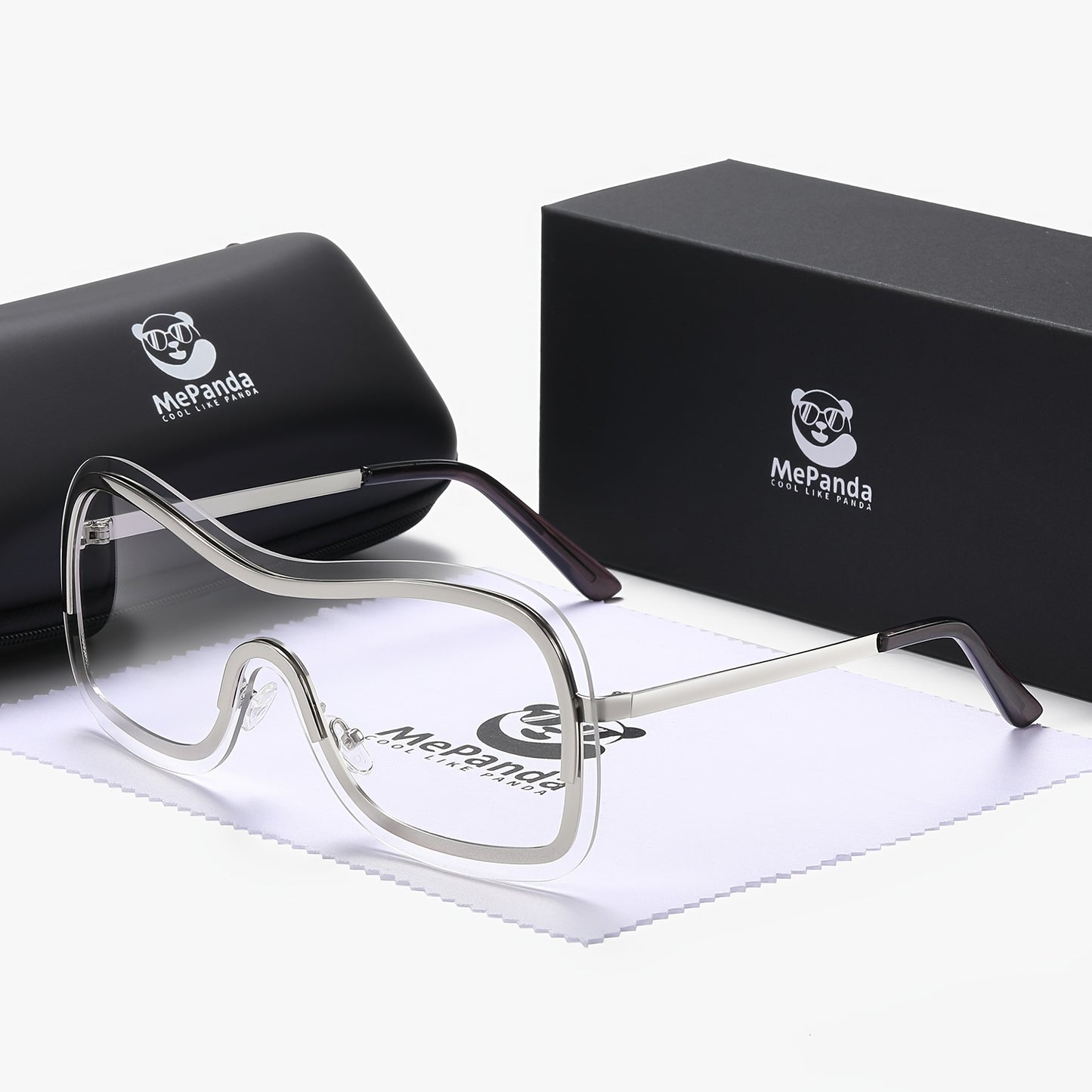 MePanda Men's All-in-One Metal Cool Sunglasses, Trendy Hip Hop Sunglasses, Ideal choice for Gifts