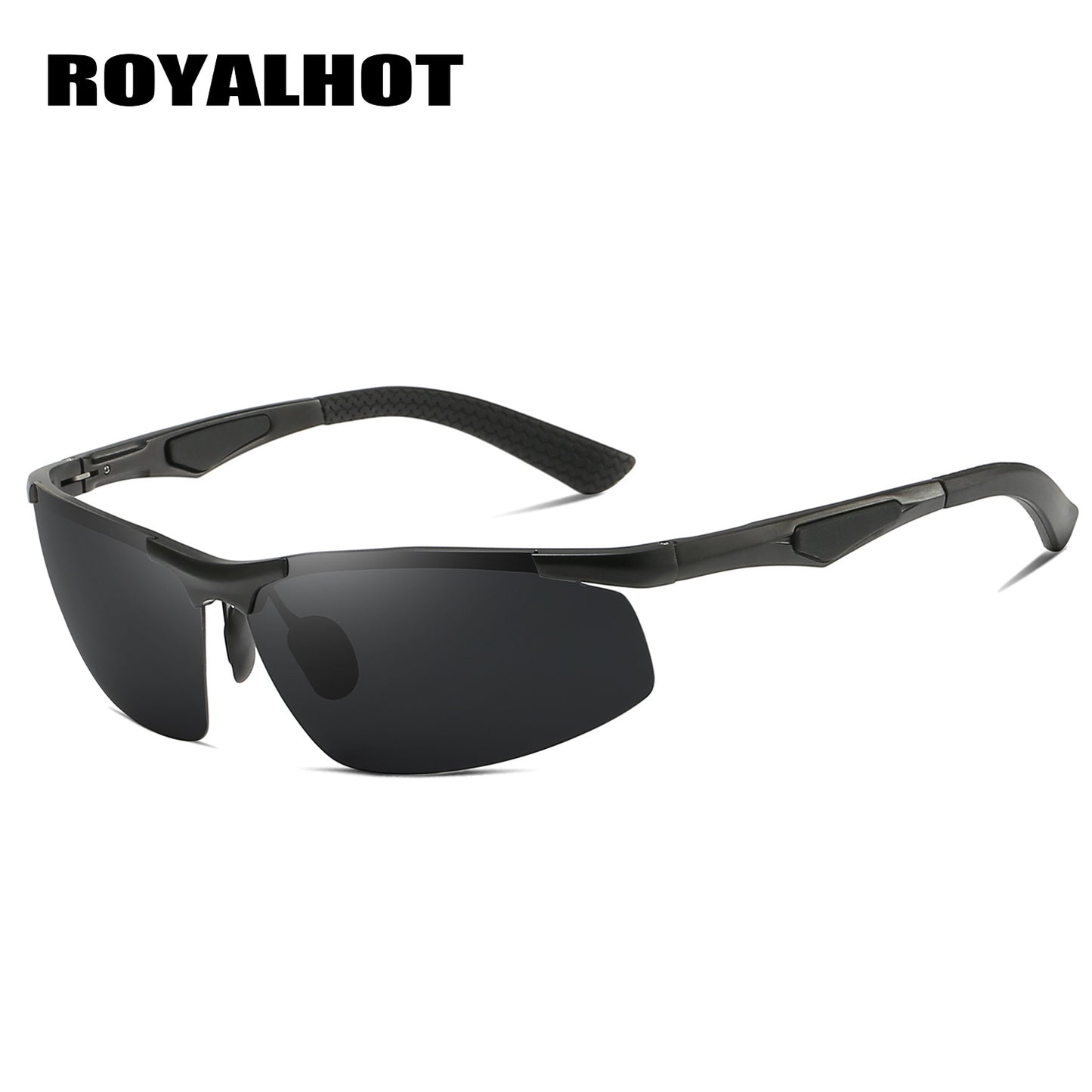 RoyalHot, Aluminum Magnesium Frame Polarized Square Sunglasses, For Men Women Outdoor Sports Party Vacation Travel Driving Fishing Cycling Supplies Photo Props