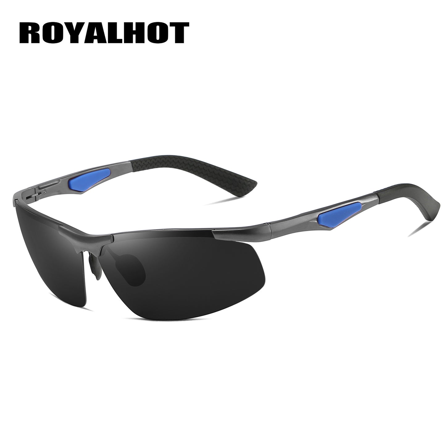 RoyalHot, Aluminum Magnesium Frame Polarized Square Sunglasses, For Men Women Outdoor Sports Party Vacation Travel Driving Fishing Cycling Supplies Photo Props