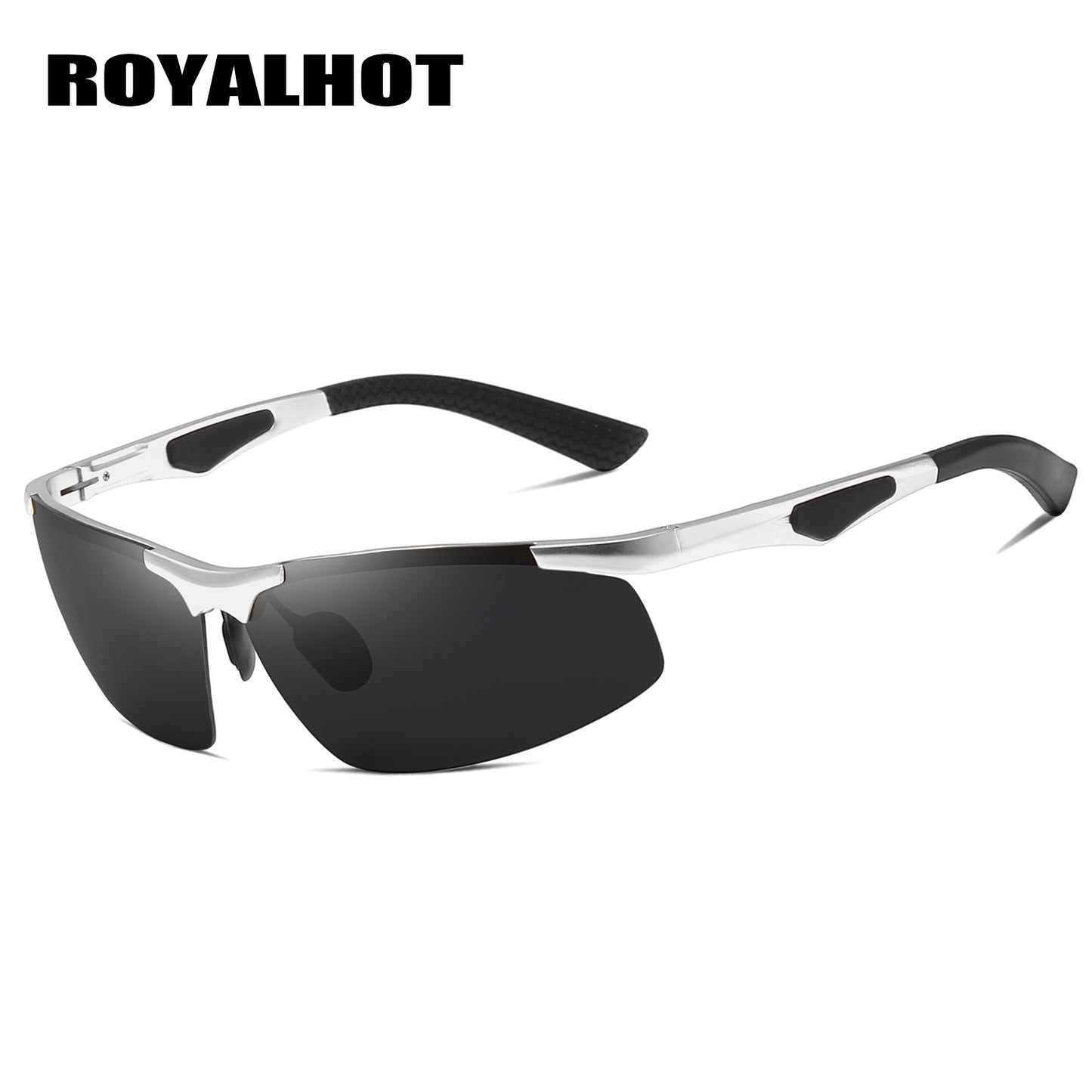 RoyalHot, Aluminum Magnesium Frame Polarized Square Sunglasses, For Men Women Outdoor Sports Party Vacation Travel Driving Fishing Cycling Supplies Photo Props