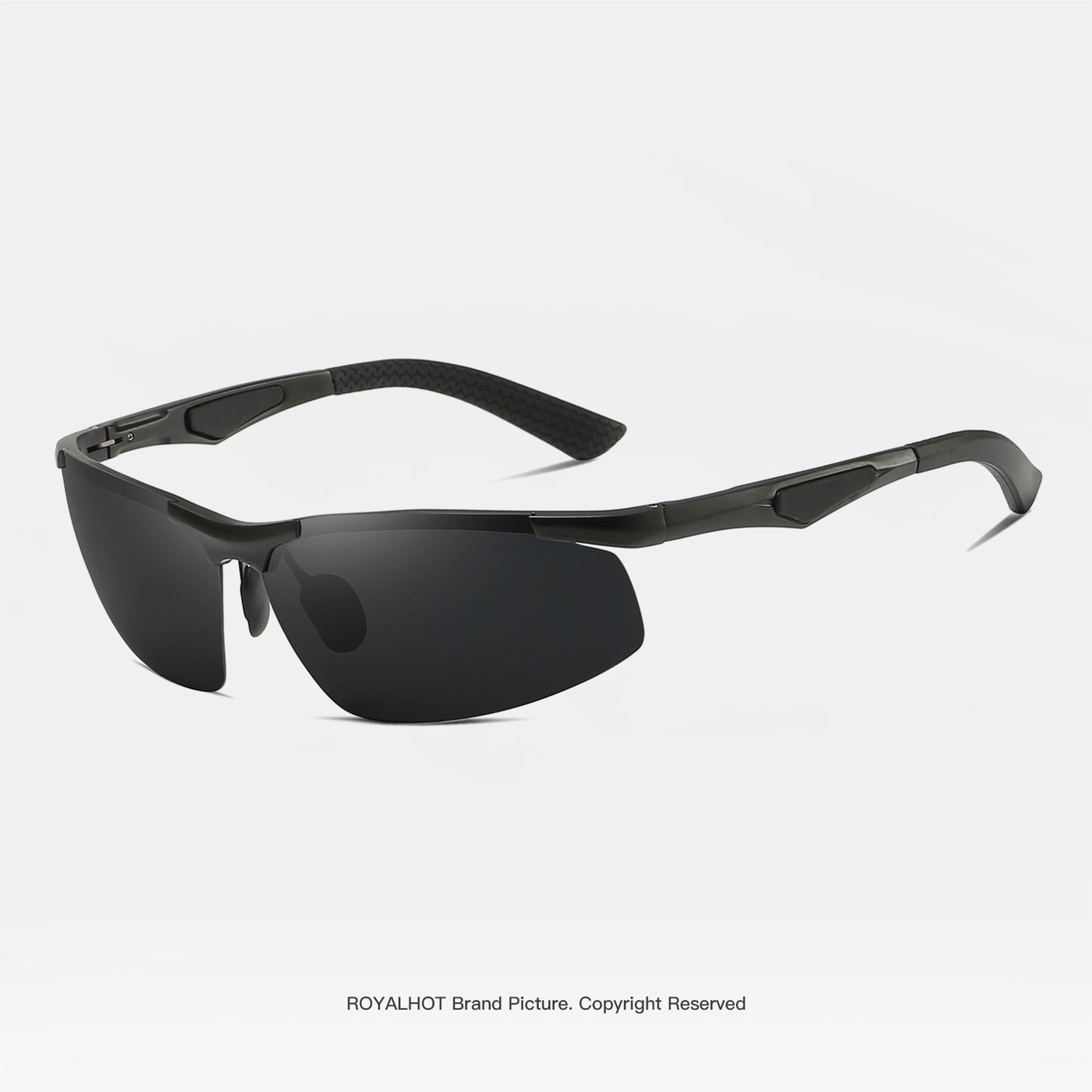 RoyalHot, Aluminum Magnesium Frame Polarized Square Sunglasses, For Men Women Outdoor Sports Party Vacation Travel Driving Fishing Cycling Supplies Photo Props