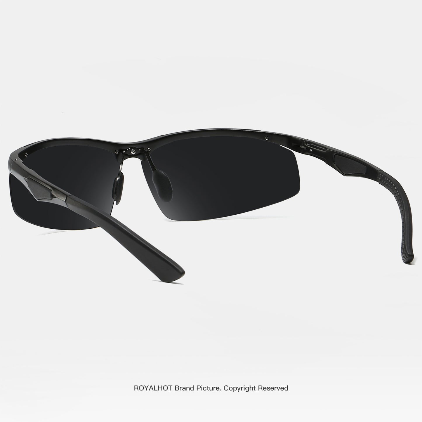 RoyalHot, Aluminum Magnesium Frame Polarized Square Sunglasses, For Men Women Outdoor Sports Party Vacation Travel Driving Fishing Cycling Supplies Photo Props