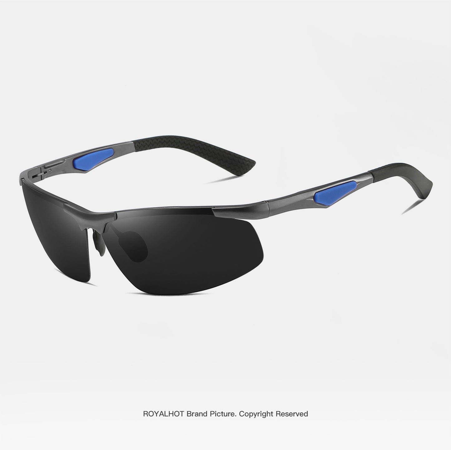 RoyalHot, Aluminum Magnesium Frame Polarized Square Sunglasses, For Men Women Outdoor Sports Party Vacation Travel Driving Fishing Cycling Supplies Photo Props