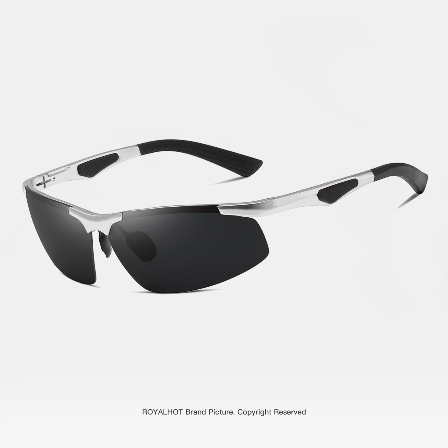 RoyalHot, Aluminum Magnesium Frame Polarized Square Sunglasses, For Men Women Outdoor Sports Party Vacation Travel Driving Fishing Cycling Supplies Photo Props
