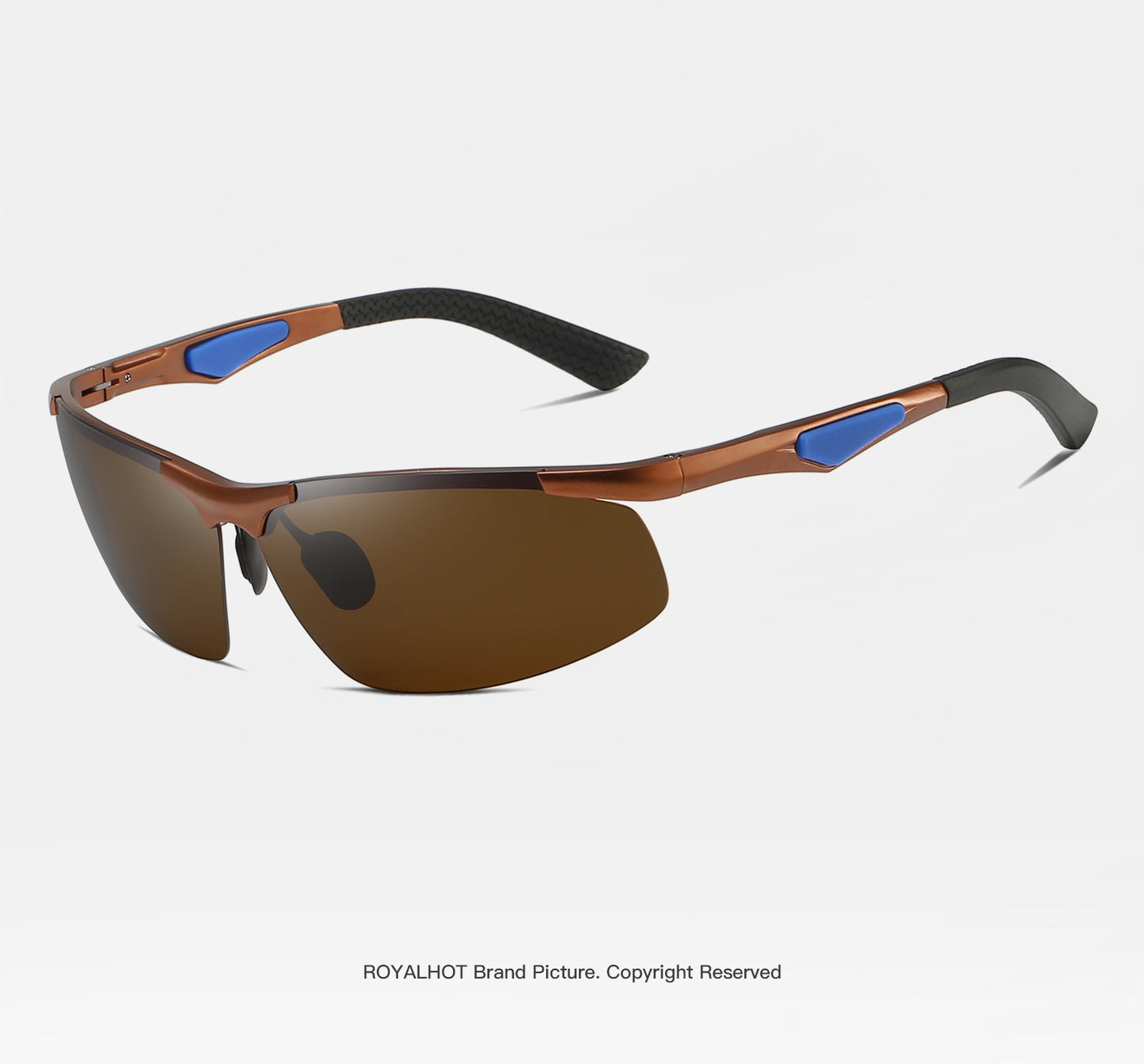 RoyalHot, Aluminum Magnesium Frame Polarized Square Sunglasses, For Men Women Outdoor Sports Party Vacation Travel Driving Fishing Cycling Supplies Photo Props