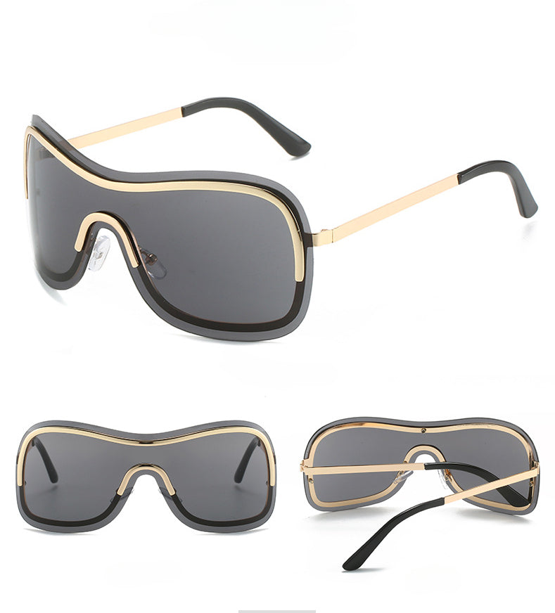 MePanda Men's All-in-One Metal Cool Sunglasses, Trendy Hip Hop Sunglasses, Ideal choice for Gifts