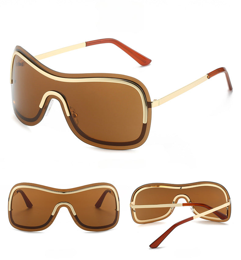 MePanda Men's All-in-One Metal Cool Sunglasses, Trendy Hip Hop Sunglasses, Ideal choice for Gifts