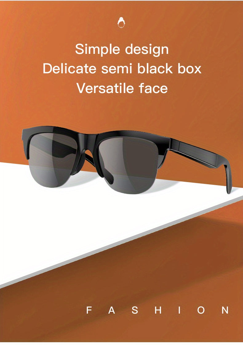 Wireless Smart Sunglasses with Dual Stereo Speakers and HD Mic for Outdoor Sports and Driving
