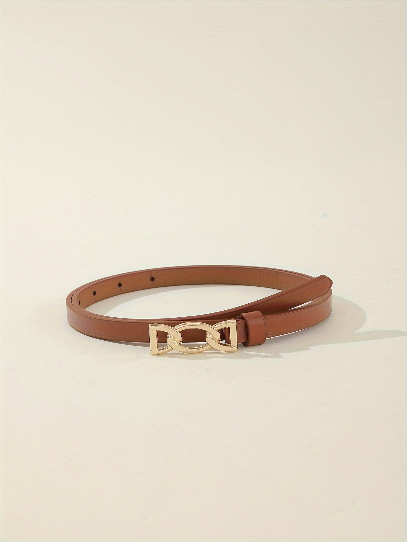 4pcs PU Leather Belts For Women Skinny Waist Belts With Metal Buckle Solid Color Simple Pin Buckle Thin Belt For Pants Jeans Dresses