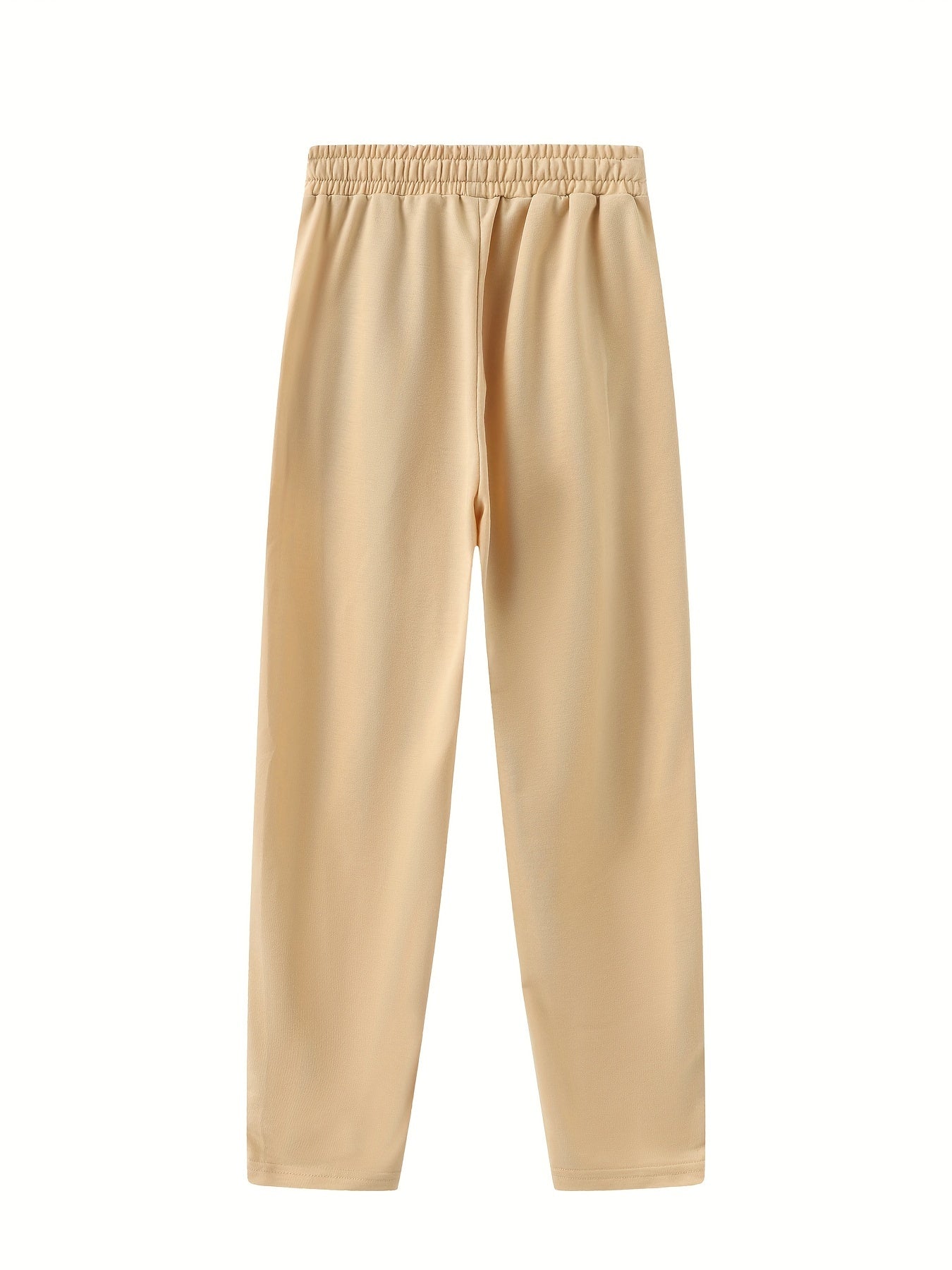 "I'm Not Rude" Cotton Sweatpants, Men's Casual Solid Color Loose Fit Slightly Stretch Drawstring Pants For Spring Summer