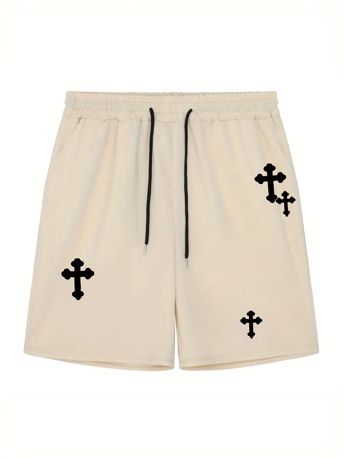 Stretchy Graphic Drawstring Shorts - Men's Comfortable Streetwear Pants for Casual Chic Style, Summer Fashion Outfits with Elastic Waistband and Relaxed Fit