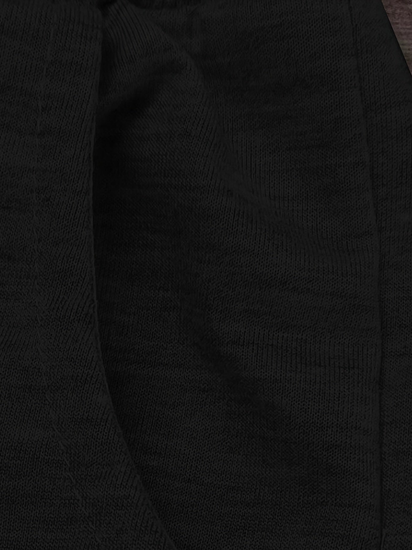 "I'm Not Rude" Cotton Sweatpants, Men's Casual Solid Color Loose Fit Slightly Stretch Drawstring Pants For Spring Summer