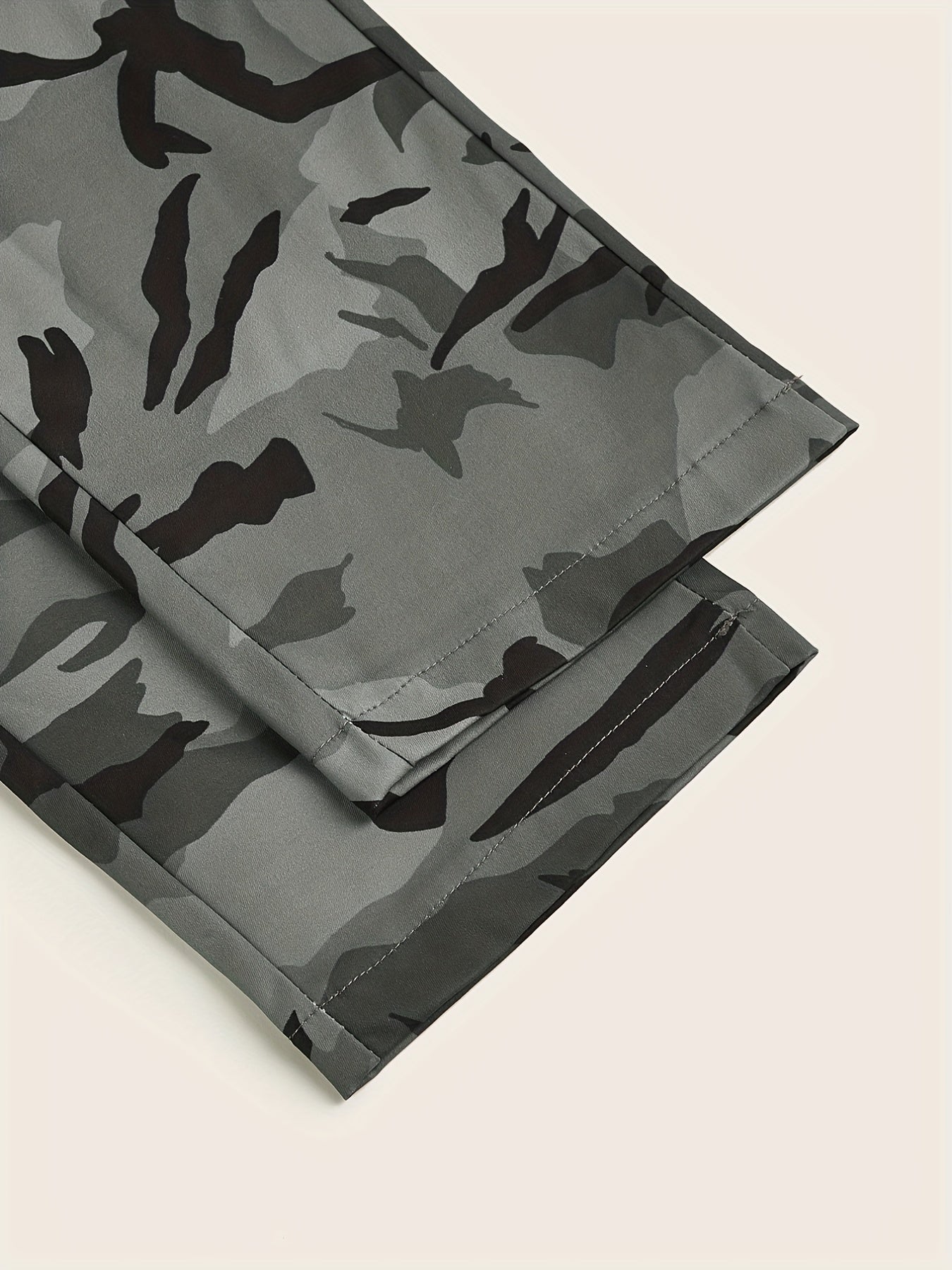 Camo Print Cargo Pants, Casual Long Length Versatile Pants With Pockets, Women's Clothing