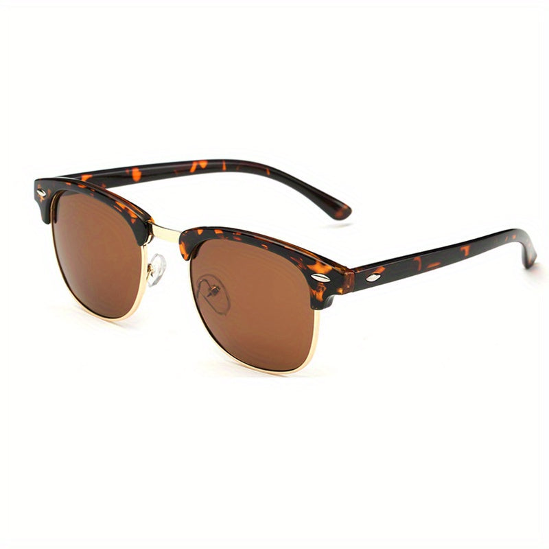 Classic Trendy Retro Eyebrow Design Polarized Sunglasses, For Men Women Outdoor Sports Party Vacation Travel Driving Fishing Supplies Photo Props, Ideal Choice For Gifts