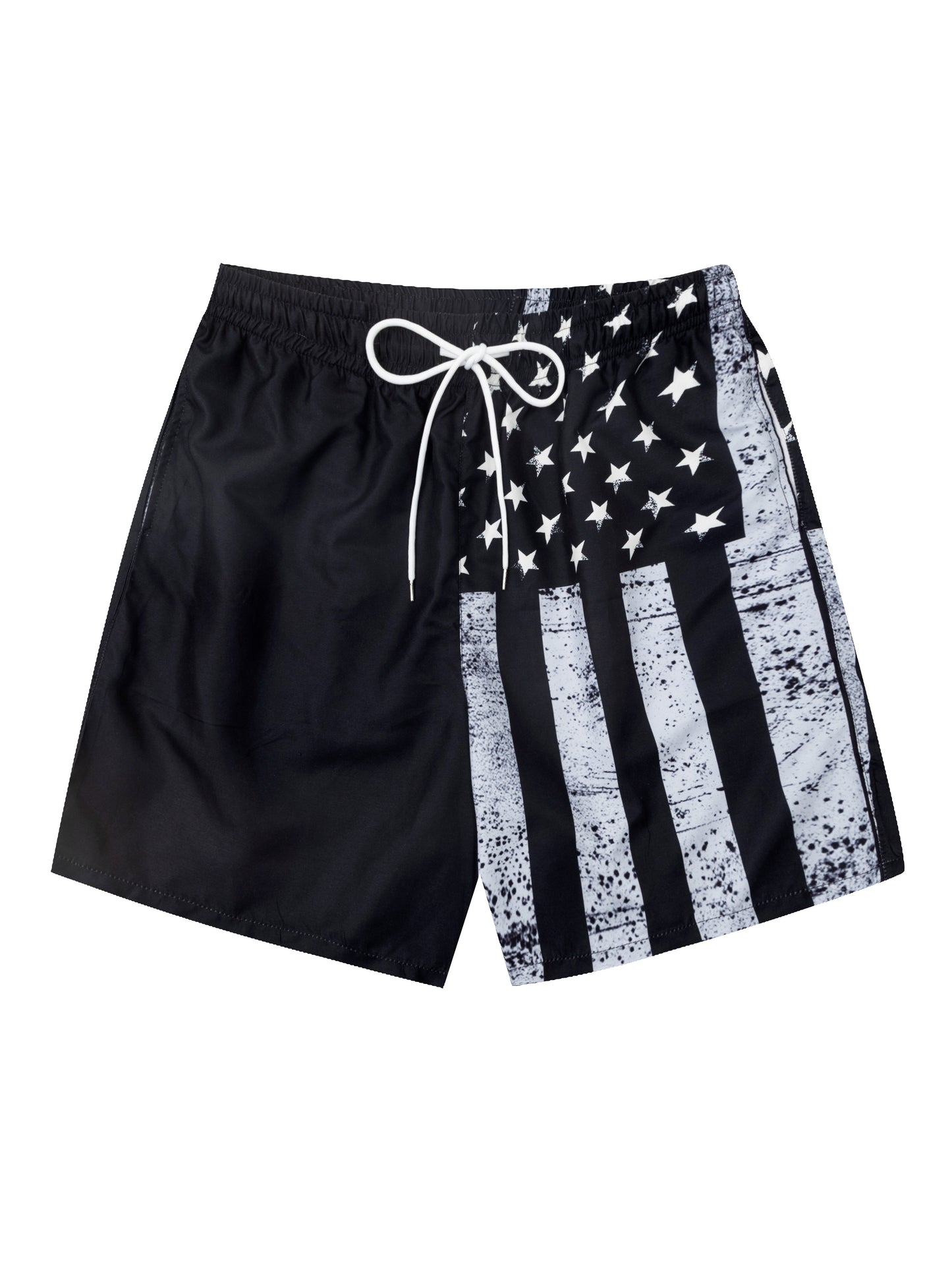 Men's Plus Size "American Flag" Graphic Shorts Beach Pants Holiday Shorts, Elastic Drawstring Sports Short Pants