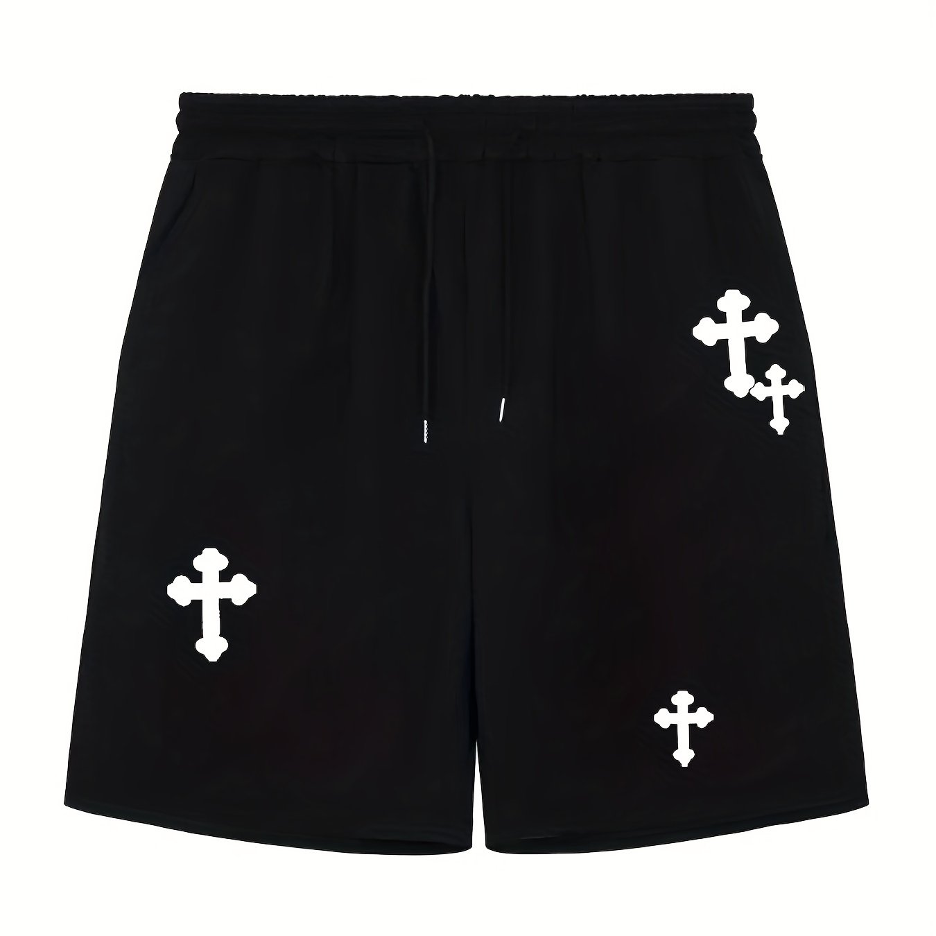 Stretchy Graphic Drawstring Shorts - Men's Comfortable Streetwear Pants for Casual Chic Style, Summer Fashion Outfits with Elastic Waistband and Relaxed Fit