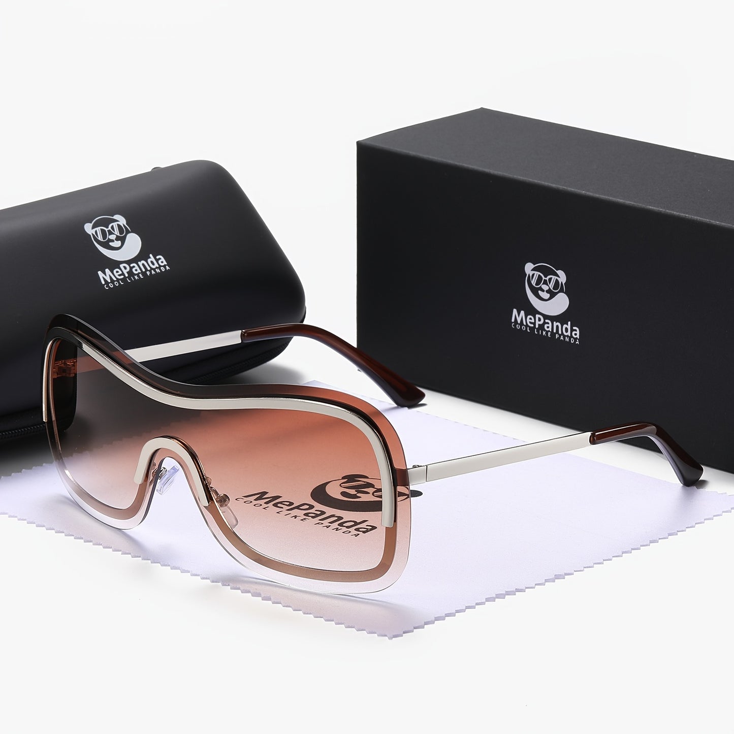 MePanda Men's All-in-One Metal Cool Sunglasses, Trendy Hip Hop Sunglasses, Ideal choice for Gifts