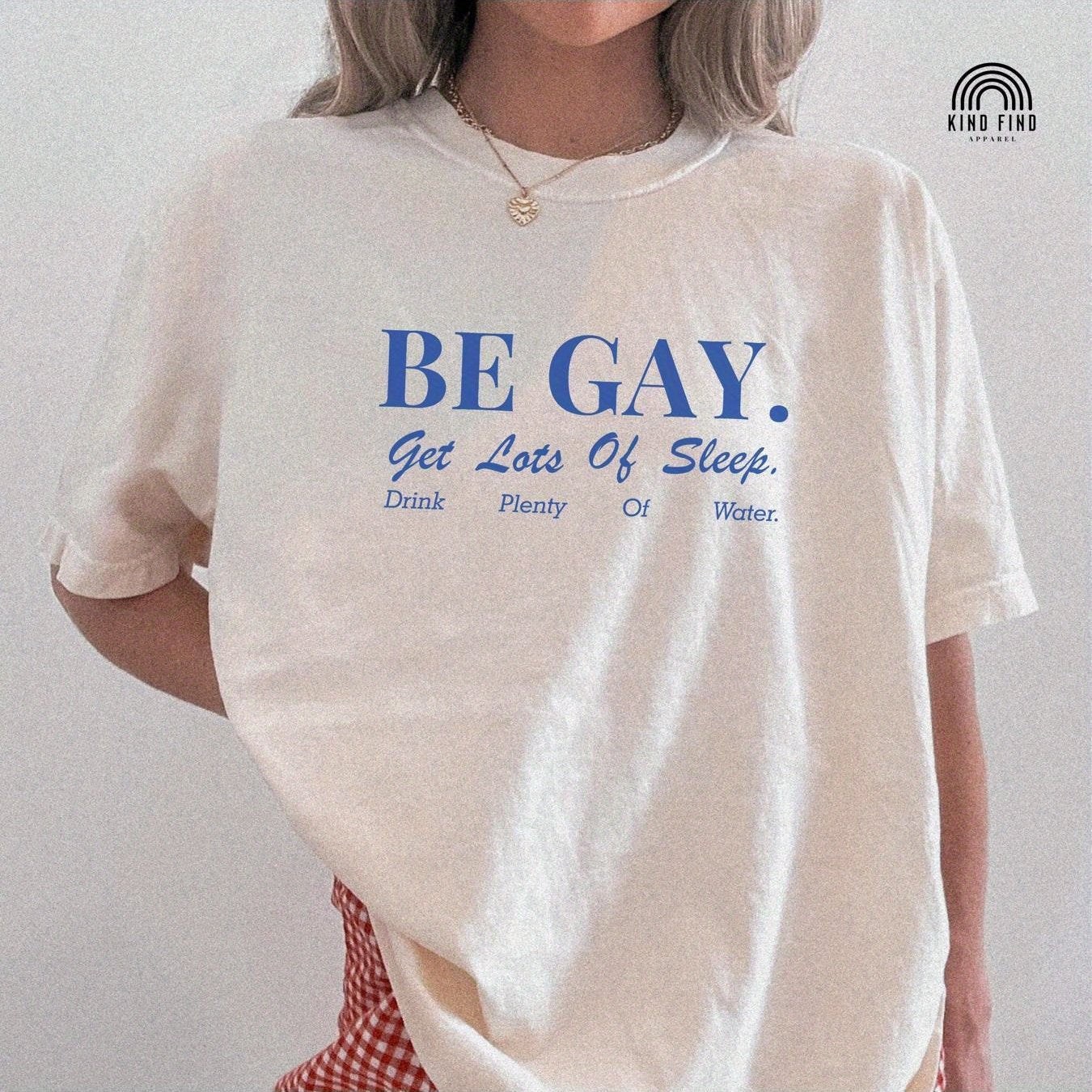 Sapphic Shirt Be Gay Shirt Lesbian Tshirt Queer Shirt Gay Agenda Funny Pride Shirt Be Nice Shirt Parody Gay Gift Lgbtq Tshirts