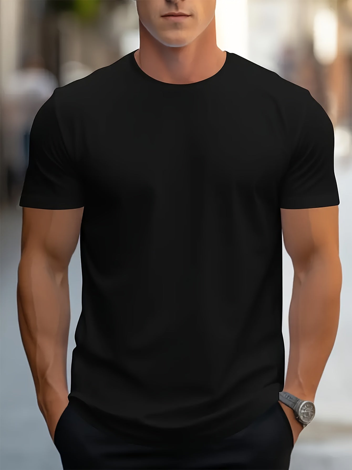 Duck Print, Men's Graphic Design Crew Neck T-shirt, Casual Comfy Tees Tshirts For Summer, Men's Clothing Tops For Daily Vacation Resorts