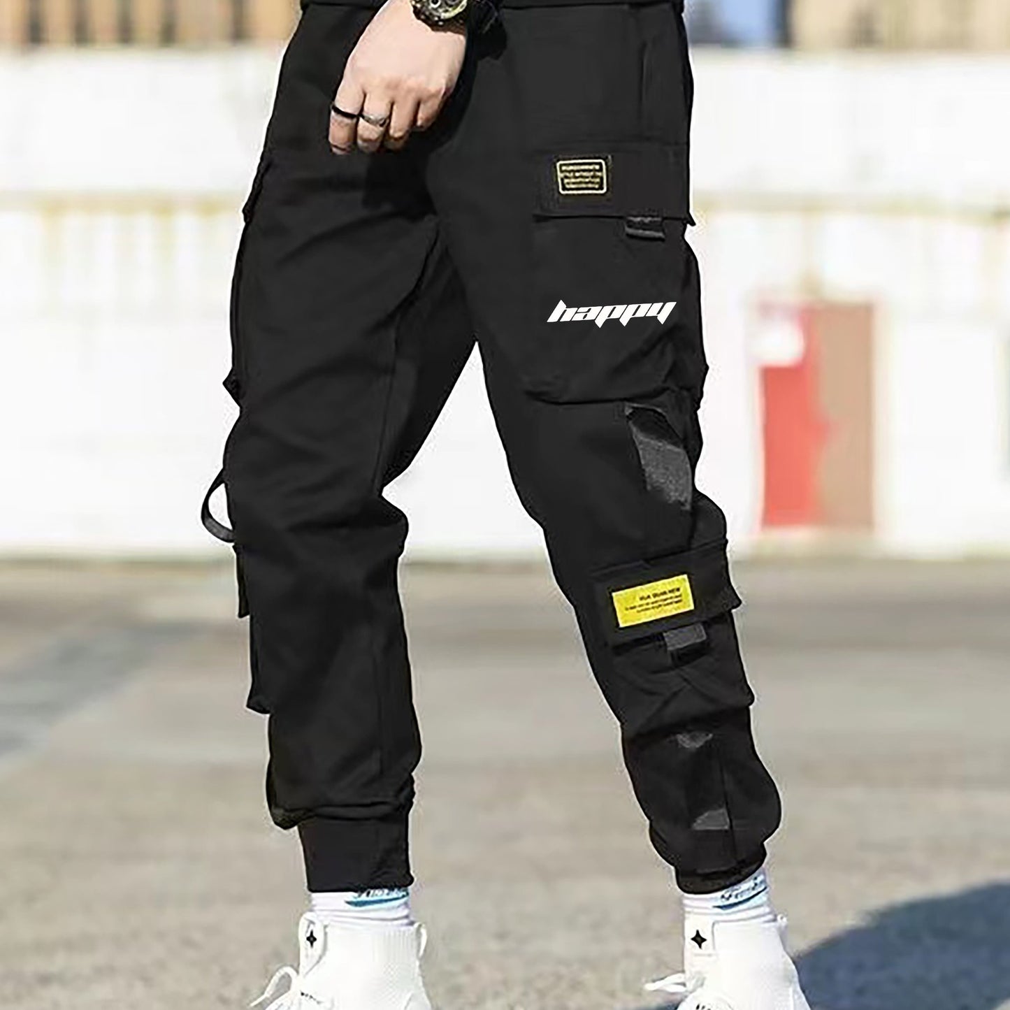 Classic Design Multi Flap Pockets Cargo Pants, Men's Casual Techwear Drawstring Cargo Pants Hip Hop Joggers For Autumn Summer Outdoor