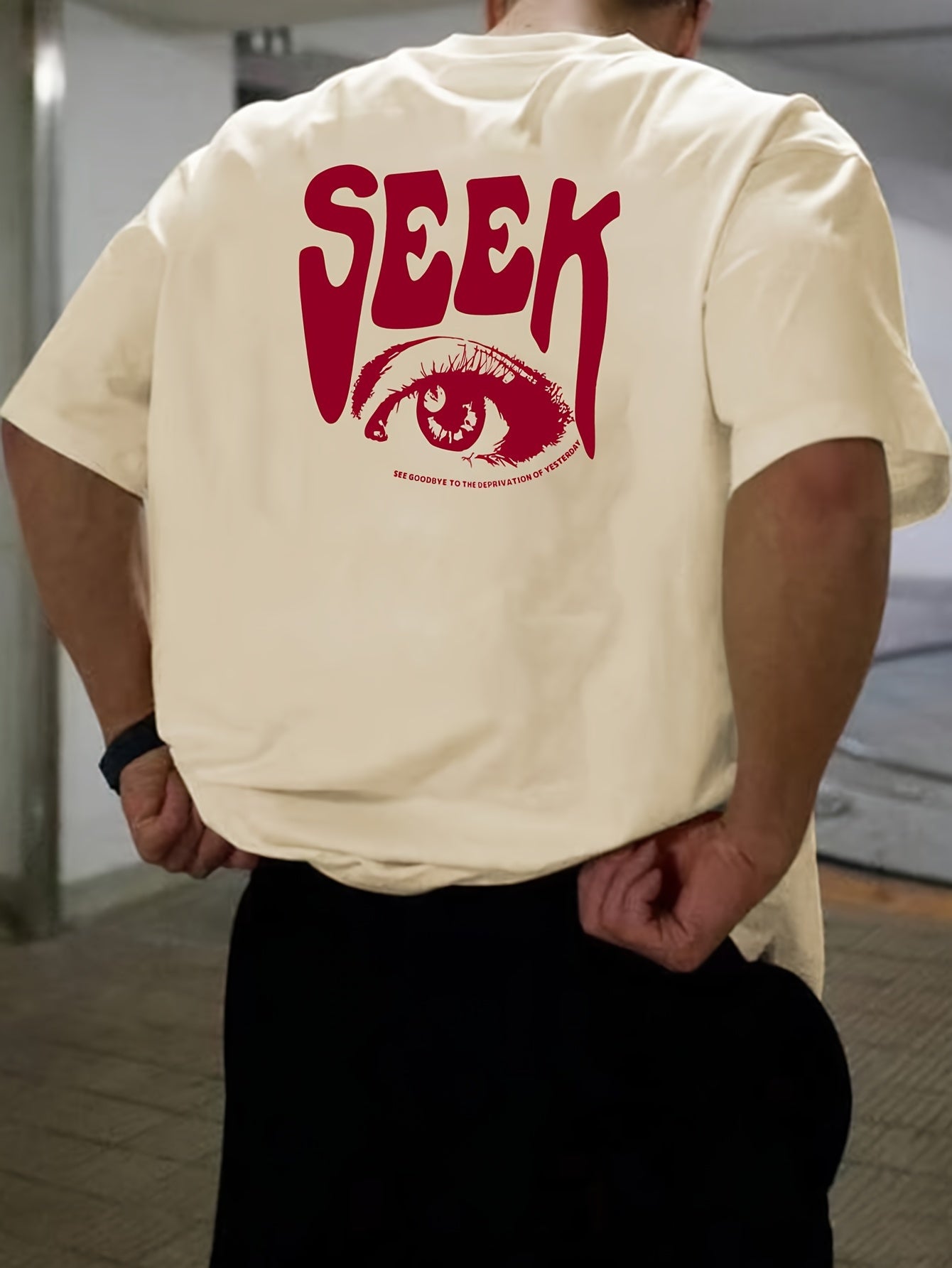 Eye Print, Men's Graphic Design Crew Neck Active T-shirt, Casual Comfy Tees Tshirts For Summer, Men's Clothing Tops For Daily Gym Workout Running