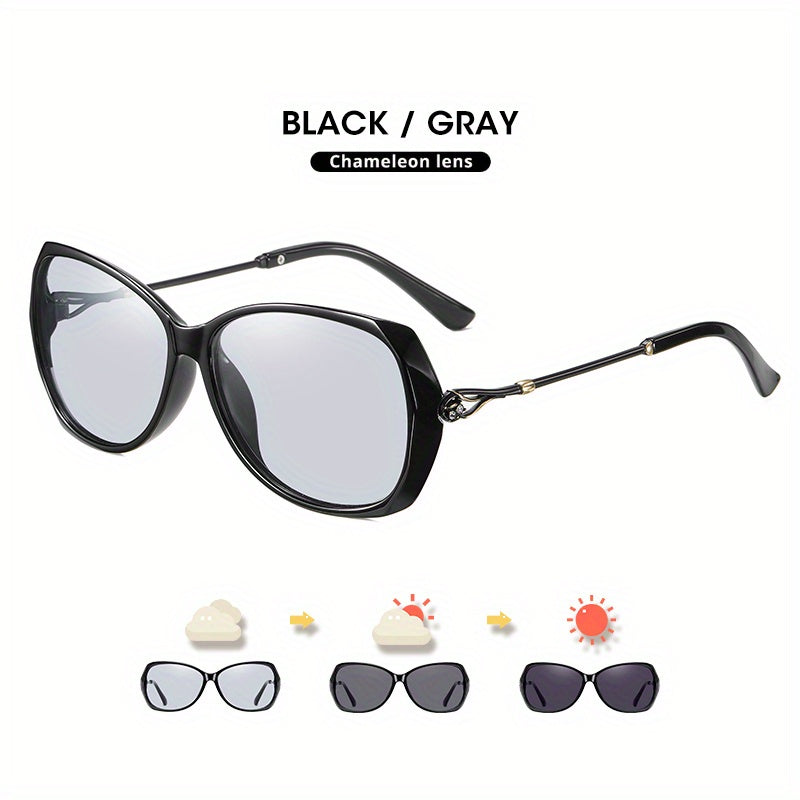 Fashion Design HD Photochromic Sunglasses For Women Polarized Glasses Driving Travel Oversized Ultralight Luxury Ladies Eyewear best gifts for Mother's Day