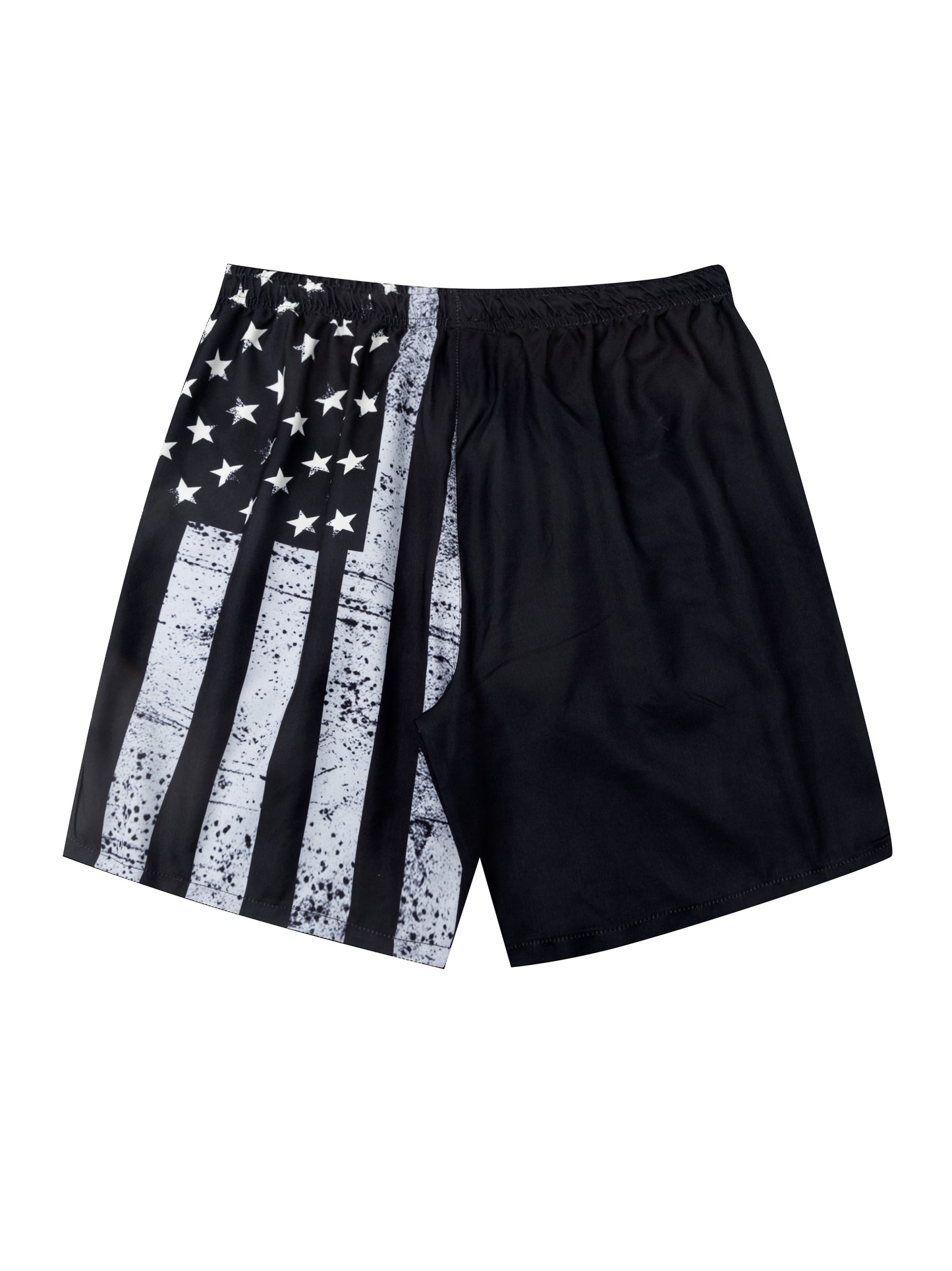 Men's Plus Size "American Flag" Graphic Shorts Beach Pants Holiday Shorts, Elastic Drawstring Sports Short Pants