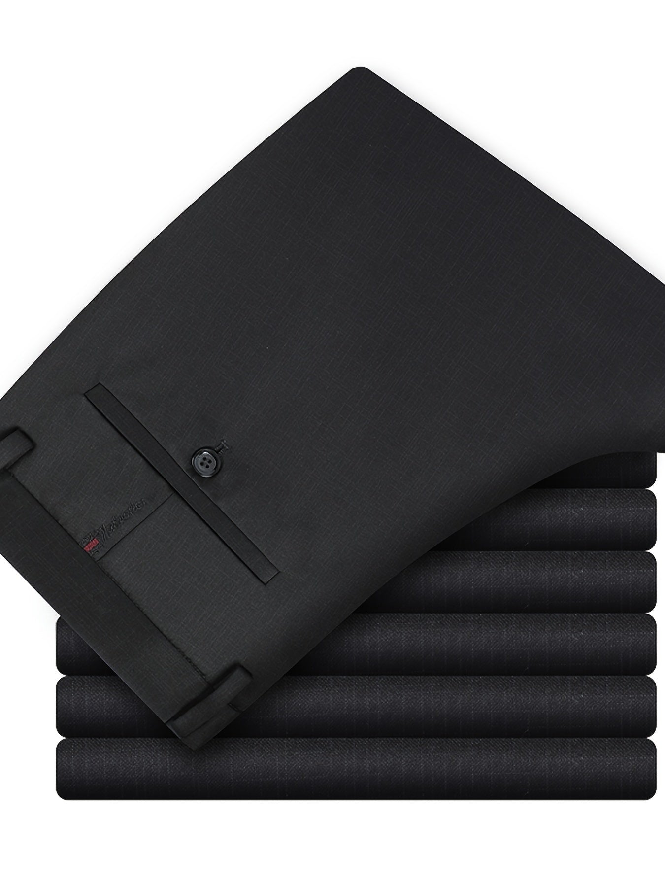 Men's Casual Business Pockets Straight Leg Suit Pants, Old Money Style