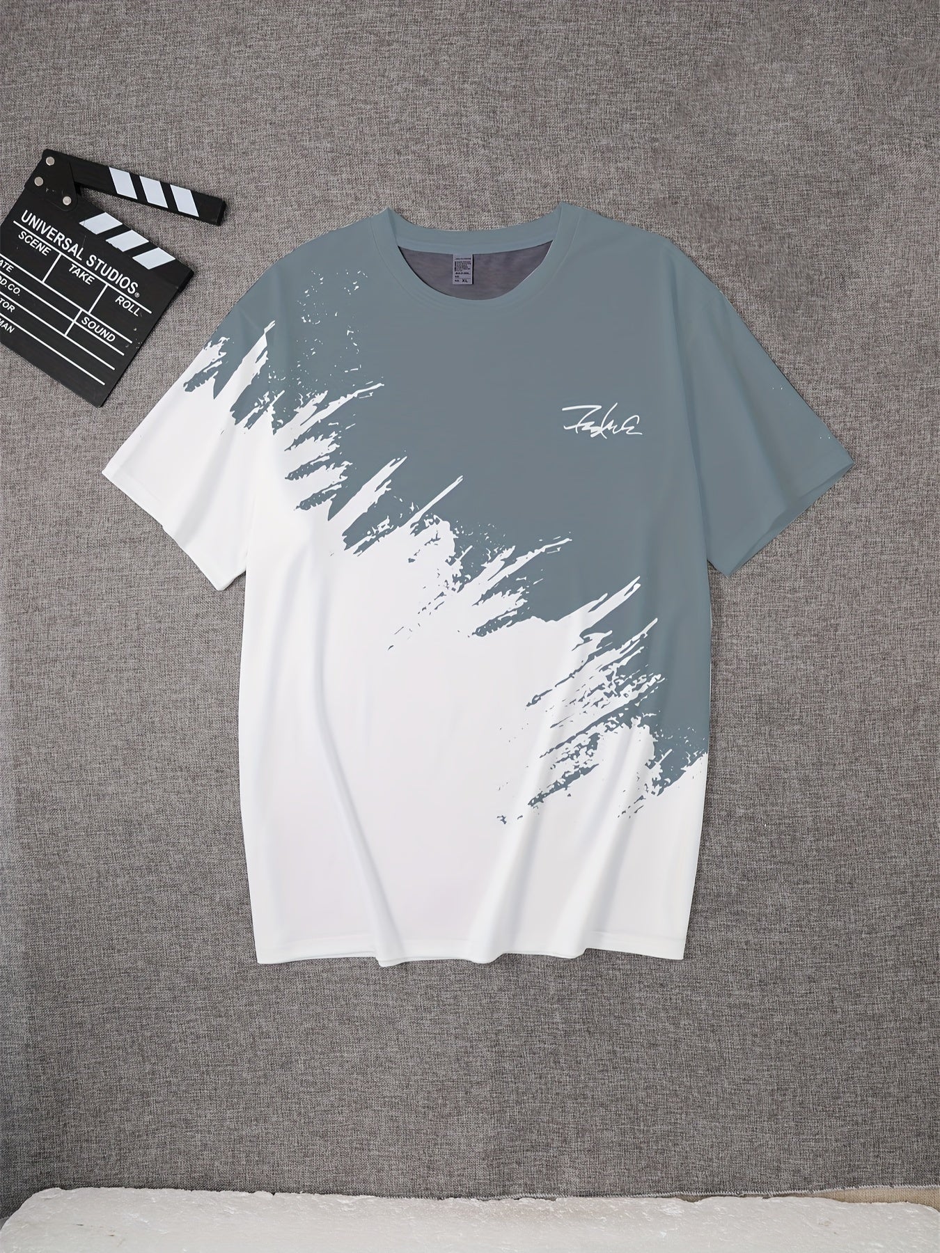 Summer Vintage Men Geometric T-Shirts Retro Printed T Shirts Short Sleeve Tshirts Harajuku Gradual Change Tees
