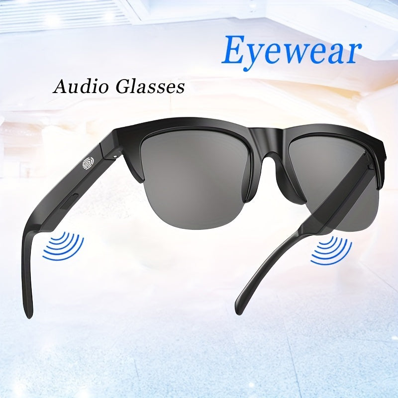 Wireless Smart Sunglasses with Dual Stereo Speakers and HD Mic for Outdoor Sports and Driving