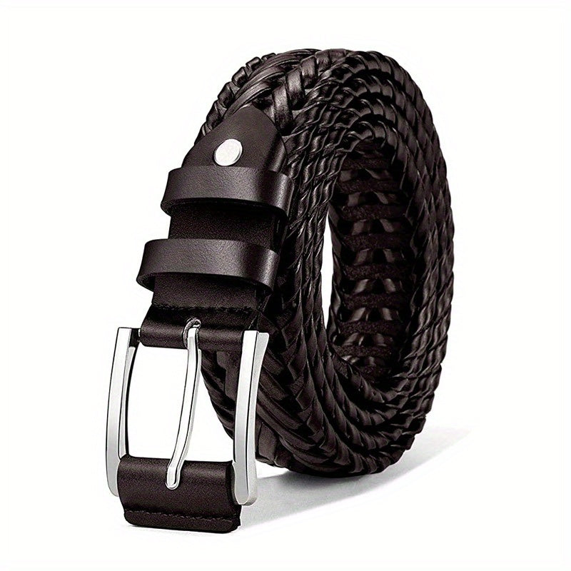 Men's Casual Sports Hollow Woven Belt Leather Pants Jeans Belt, Ideal choice for Gifts