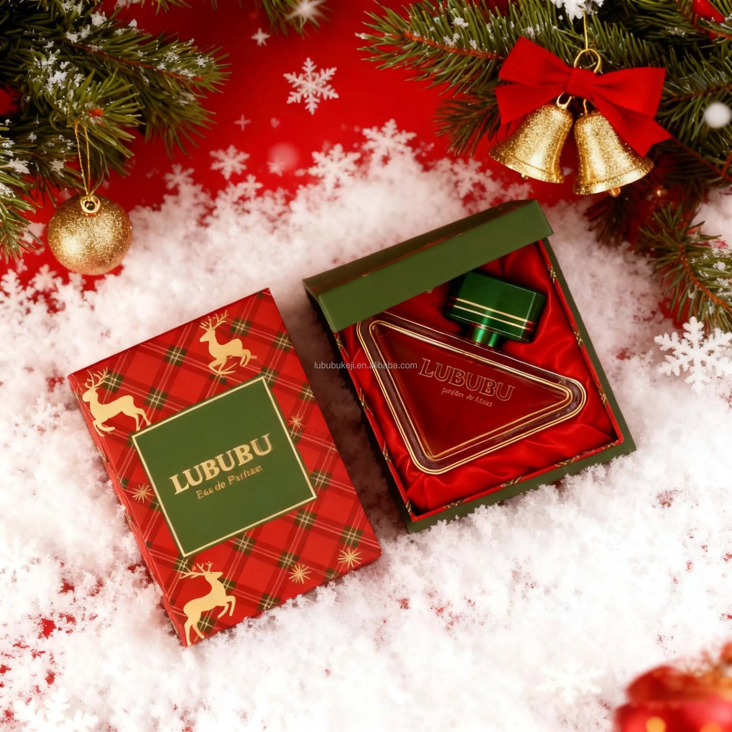 Q Premium Original High Christmas Limited Deodorant Luxurious Reindeer Patterned Gift Box Orange Blossom & Floral Aroma