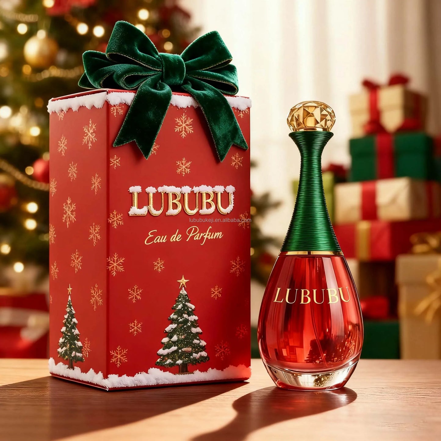 U LUBUBU Original Brand High End Limited Edition Perfume Luxury Christmas Themed Bottle with Floral & Fruits Notes