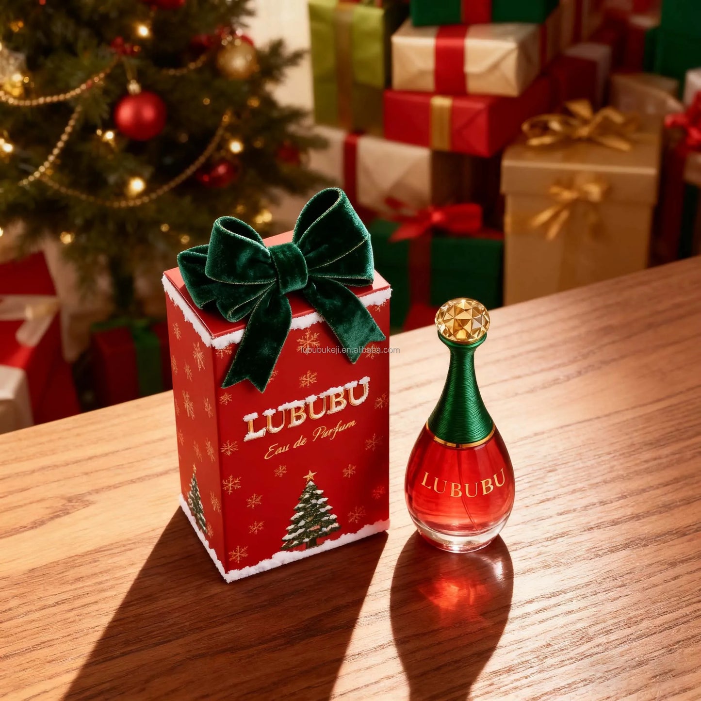 U LUBUBU Original Brand High End Limited Edition Perfume Luxury Christmas Themed Bottle with Floral & Fruits Notes