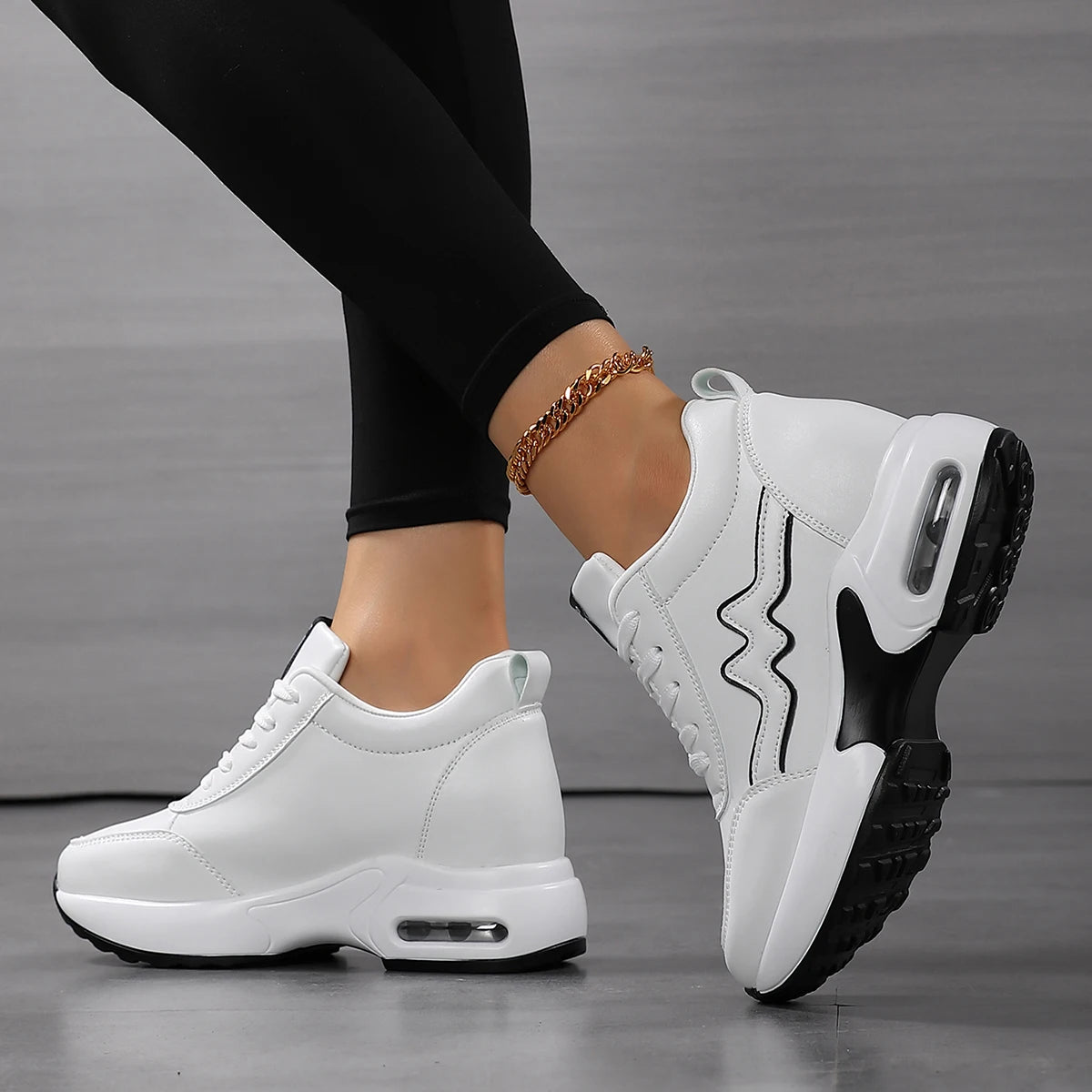 Local Us Stocks Trending Products 2025 Casual Sneaker for Women and Ladies Heel Wedge Women's Running Shoes