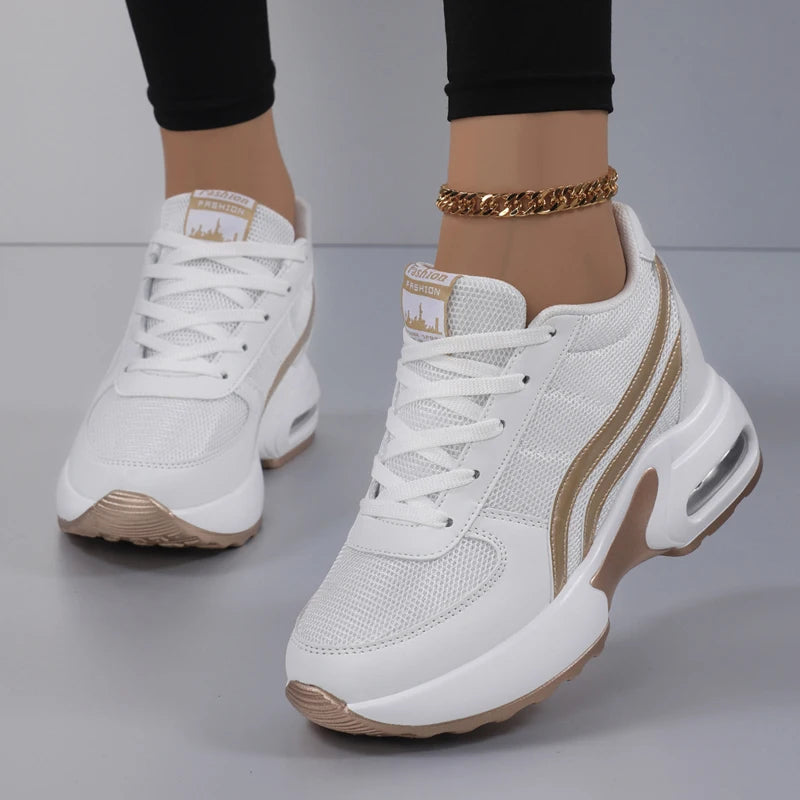 Local Us & Eu Stock New Products 2025 Shoes Women Height Insoles Wedge Heels Fashion Sneakers Platform Shoes