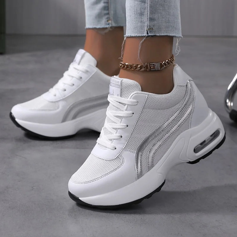 Local Us & Eu Stock New Products 2025 Shoes Women Height Insoles Wedge Heels Fashion Sneakers Platform Shoes