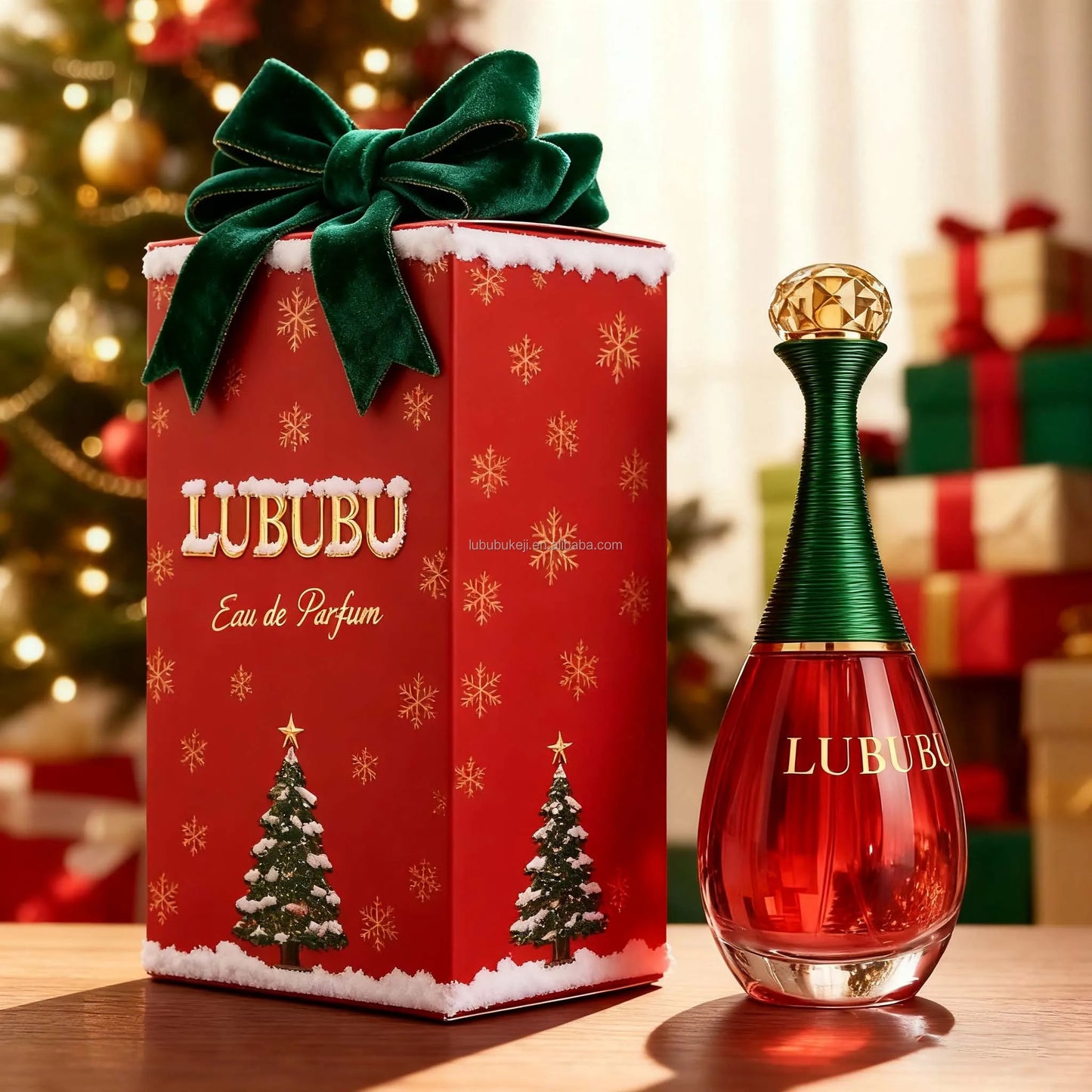 U LUBUBU Original Brand High End Limited Edition Perfume Luxury Christmas Themed Bottle with Floral & Fruits Notes