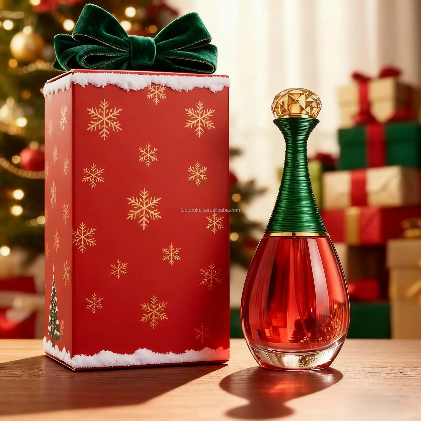 U LUBUBU Original Brand High End Limited Edition Perfume Luxury Christmas Themed Bottle with Floral & Fruits Notes