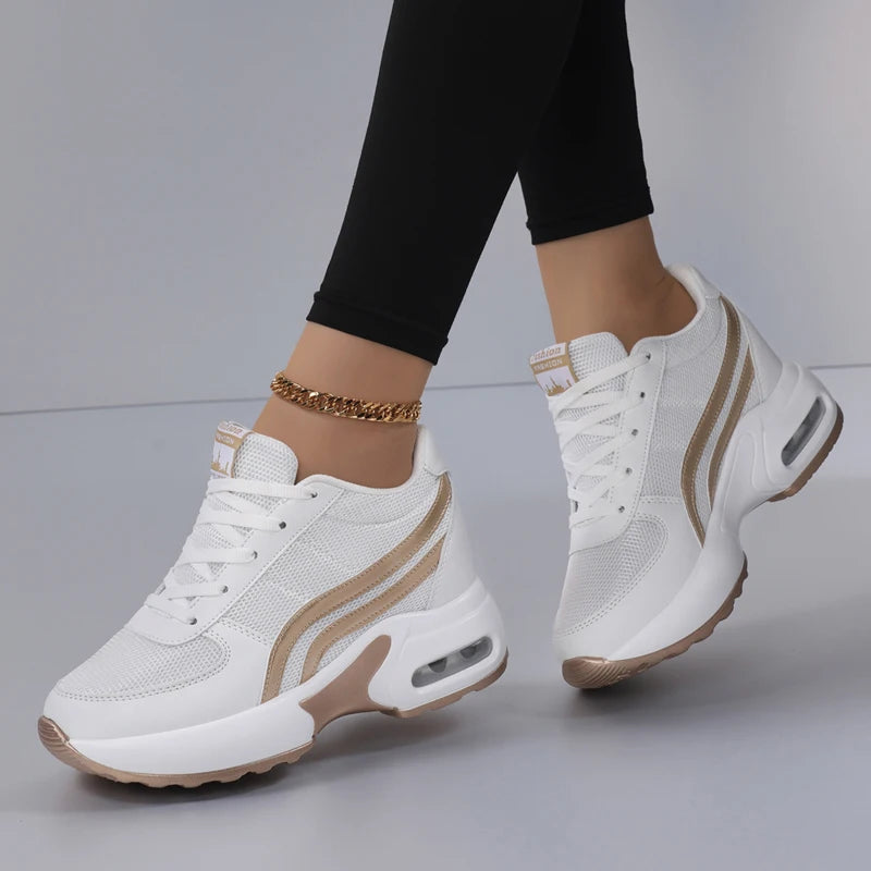 Local Us & Eu Stock New Products 2025 Shoes Women Height Insoles Wedge Heels Fashion Sneakers Platform Shoes