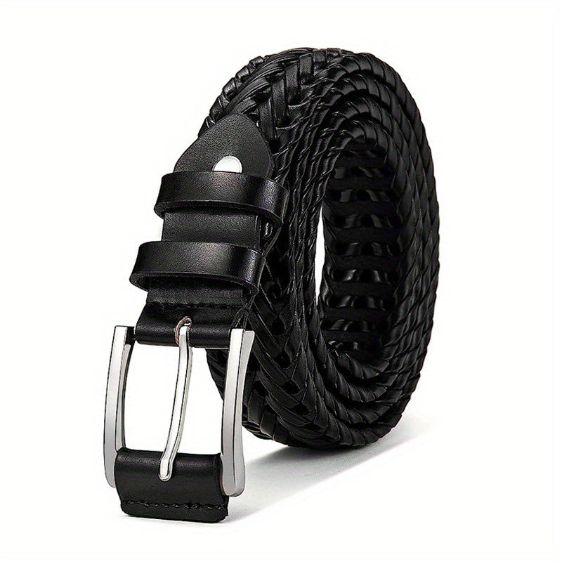 Men's Casual Sports Hollow Woven Belt Leather Pants Jeans Belt, Ideal choice for Gifts