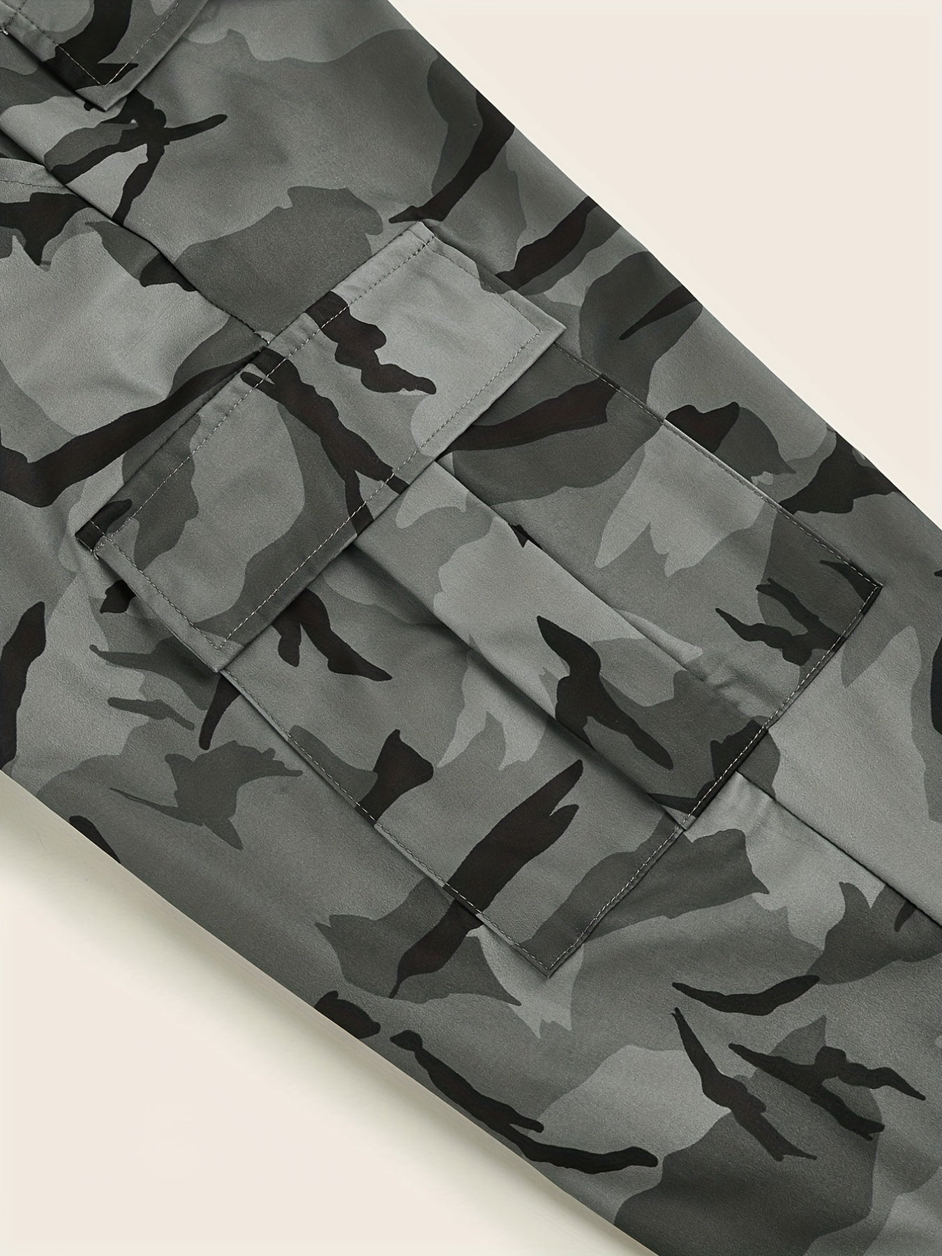 Camo Print Cargo Pants, Casual Long Length Versatile Pants With Pockets, Women's Clothing