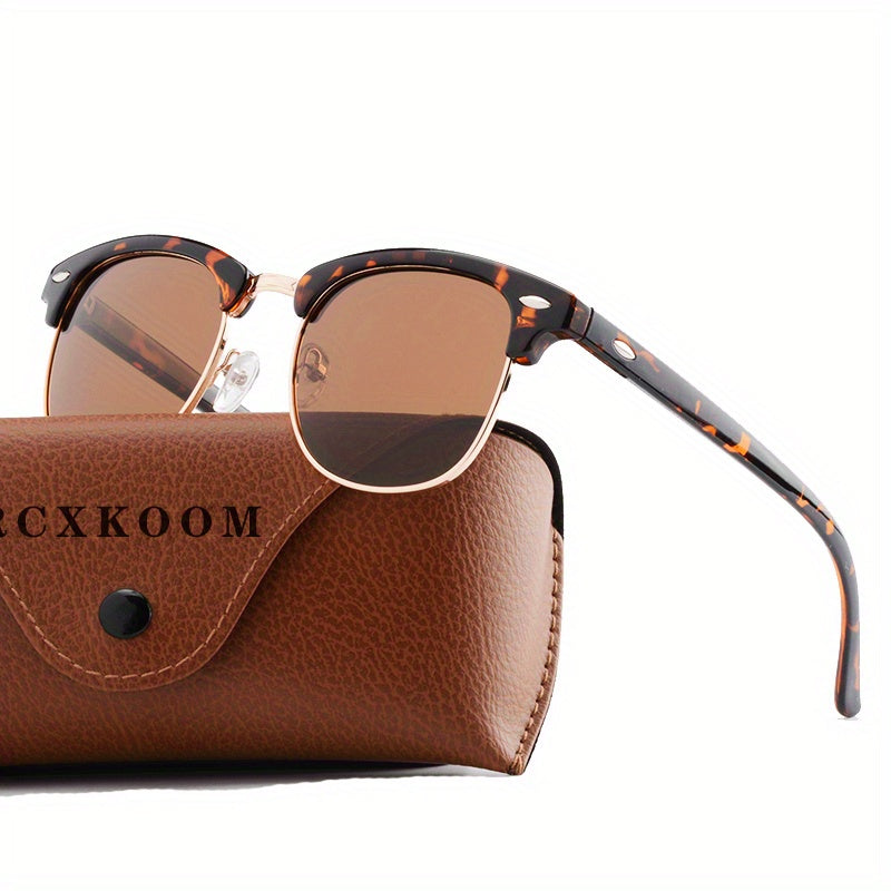 Classic Trendy Retro Eyebrow Design Polarized Sunglasses, For Men Women Outdoor Sports Party Vacation Travel Driving Fishing Supplies Photo Props, Ideal Choice For Gifts