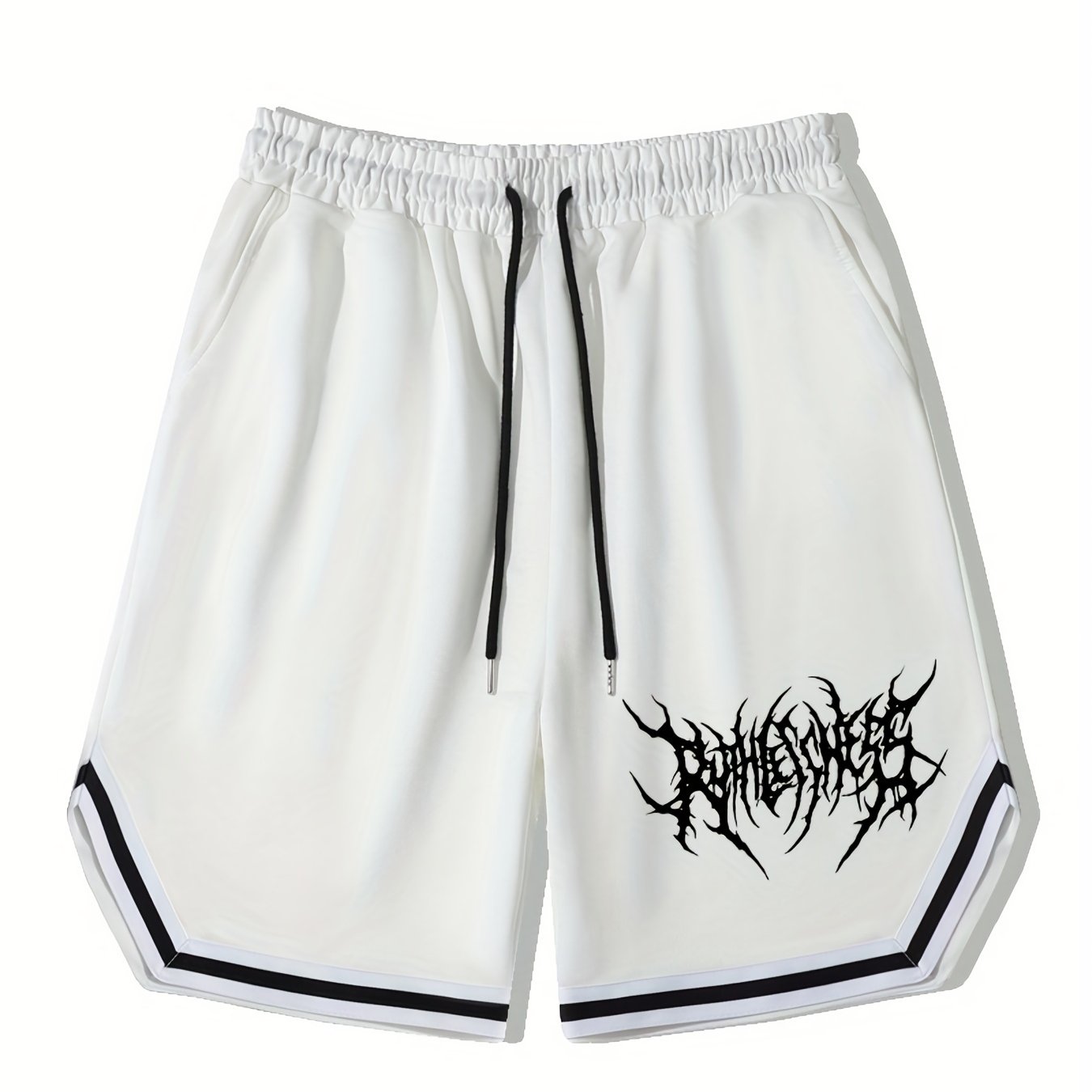Men's Streetwear Shorts, Graphic Drawstring Stretchy Short Pants For Comfort & Casual Chic Style, Summer Clothings Men's Fashion Outfits