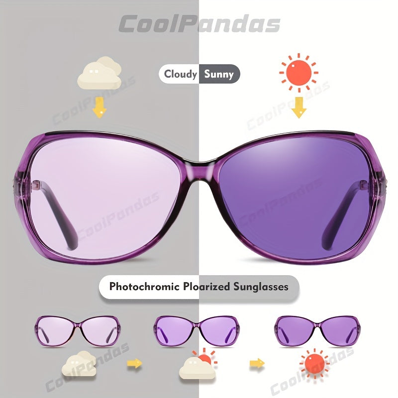 Fashion Design HD Photochromic Sunglasses For Women Polarized Glasses Driving Travel Oversized Ultralight Luxury Ladies Eyewear best gifts for Mother's Day