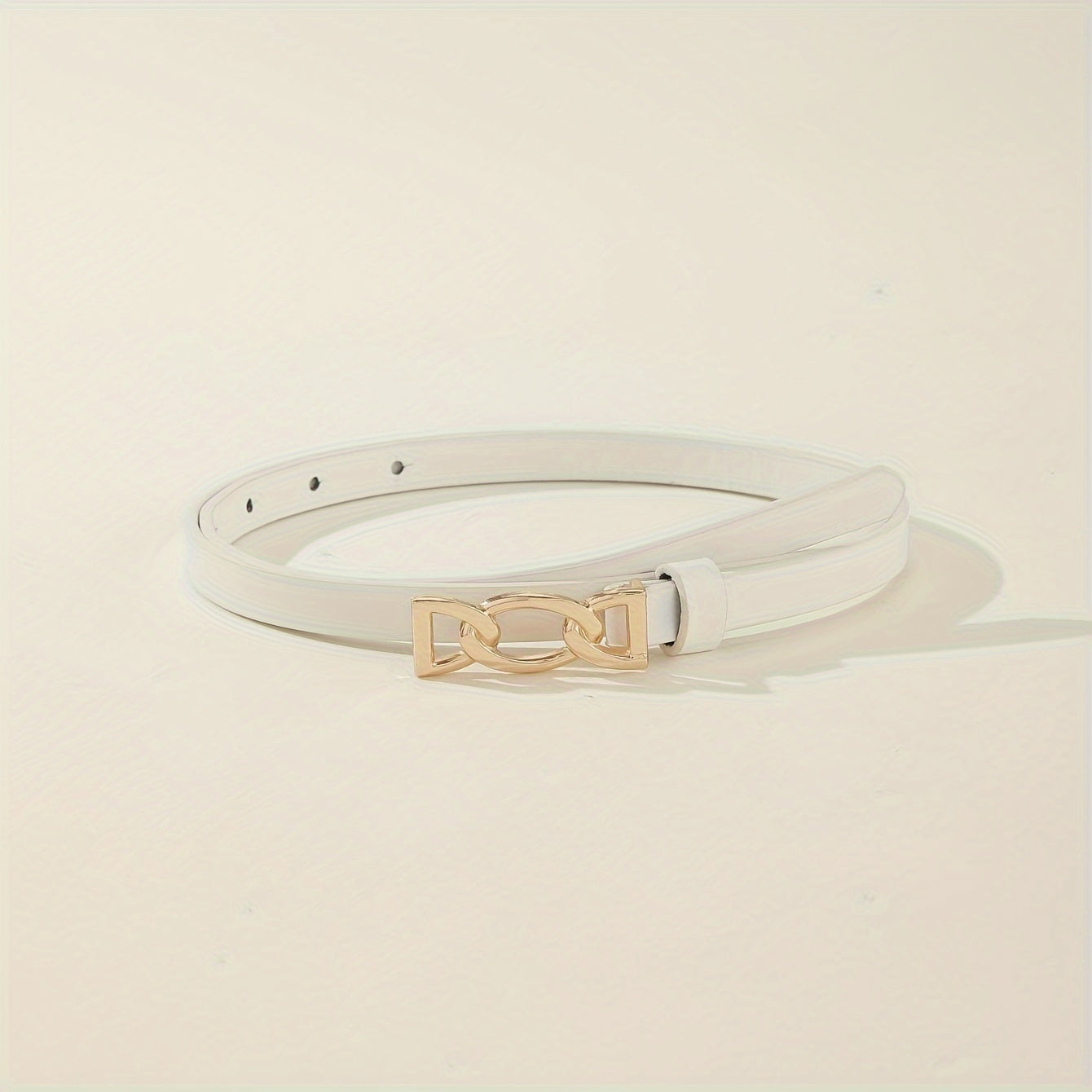4pcs PU Leather Belts For Women Skinny Waist Belts With Metal Buckle Solid Color Simple Pin Buckle Thin Belt For Pants Jeans Dresses