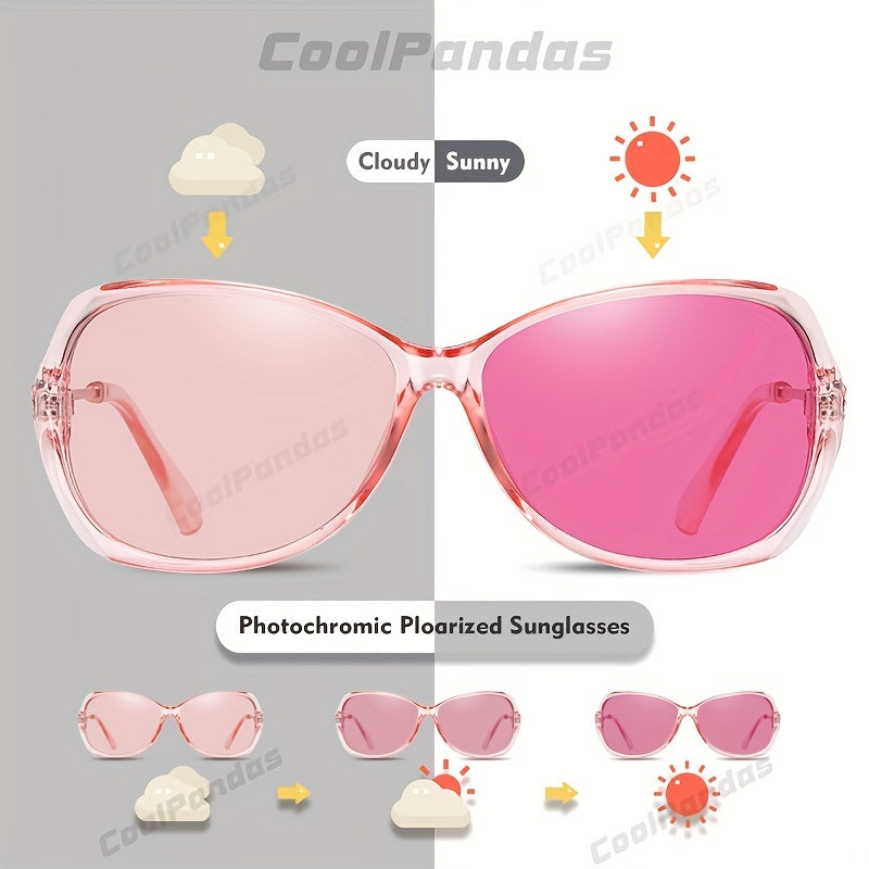 Fashion Design HD Photochromic Sunglasses For Women Polarized Glasses Driving Travel Oversized Ultralight Luxury Ladies Eyewear best gifts for Mother's Day